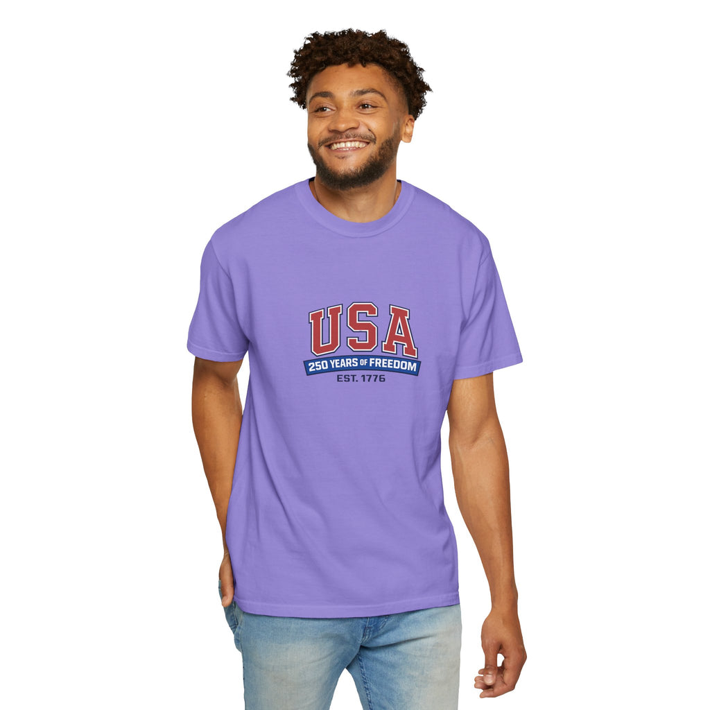 USA 250 Years of Freedom T-Shirt | Unisex | 100% Cotton | American Pride Spirit