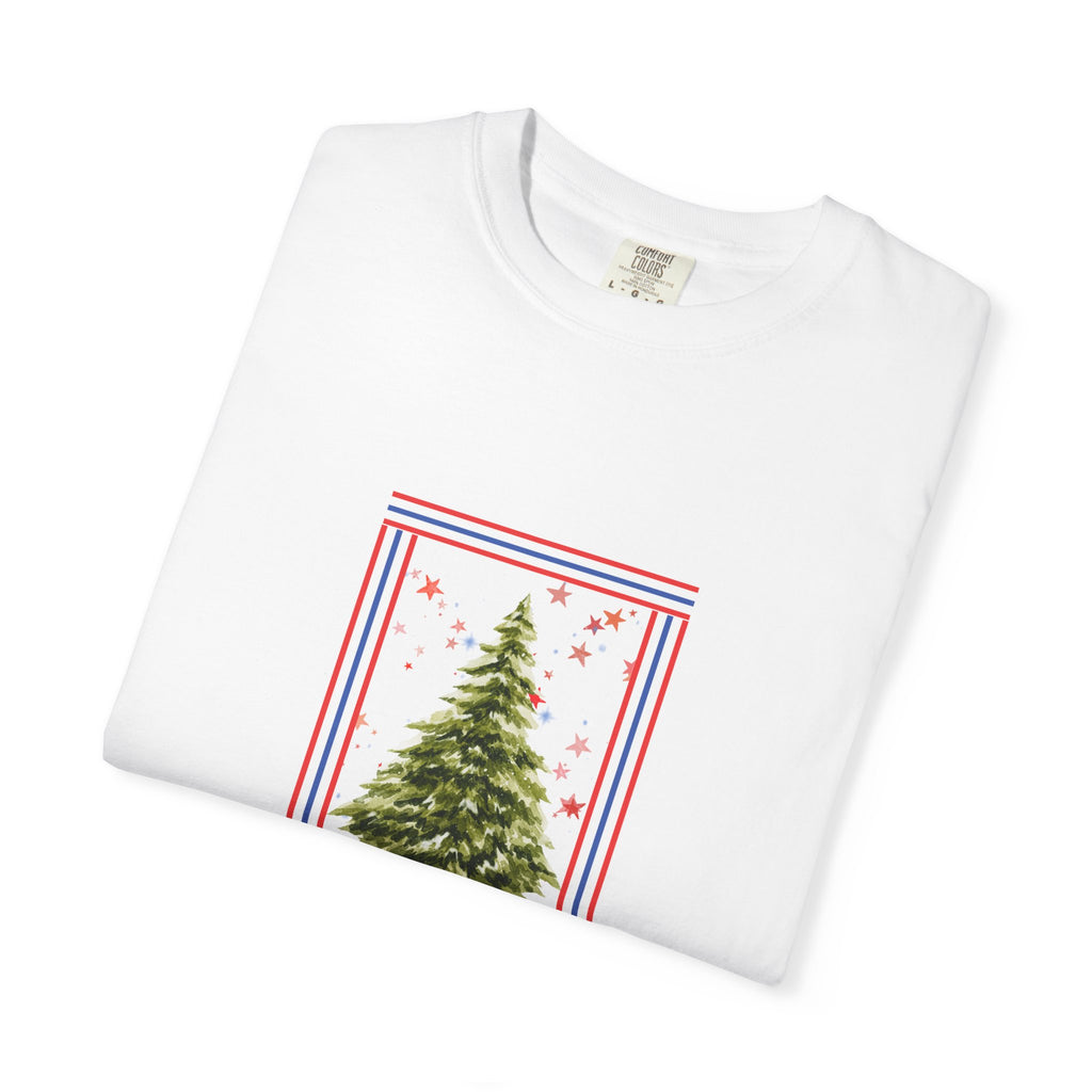 Christmas Tree Graphic T-Shirt | Unisex | 100% Cotton | American Pride Spirit
