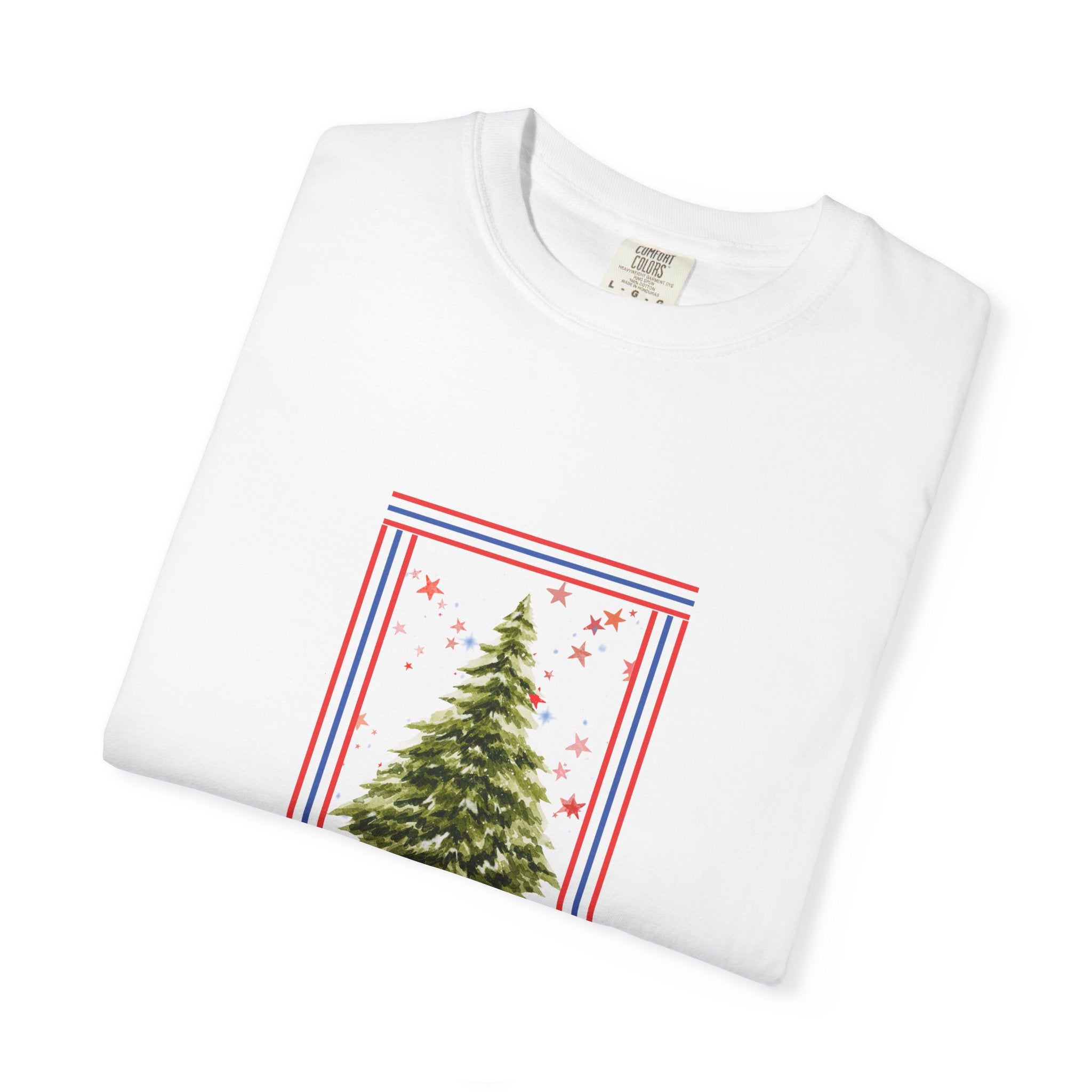 Christmas Tree Graphic T-Shirt | Unisex | 100% Cotton | American Pride Spirit