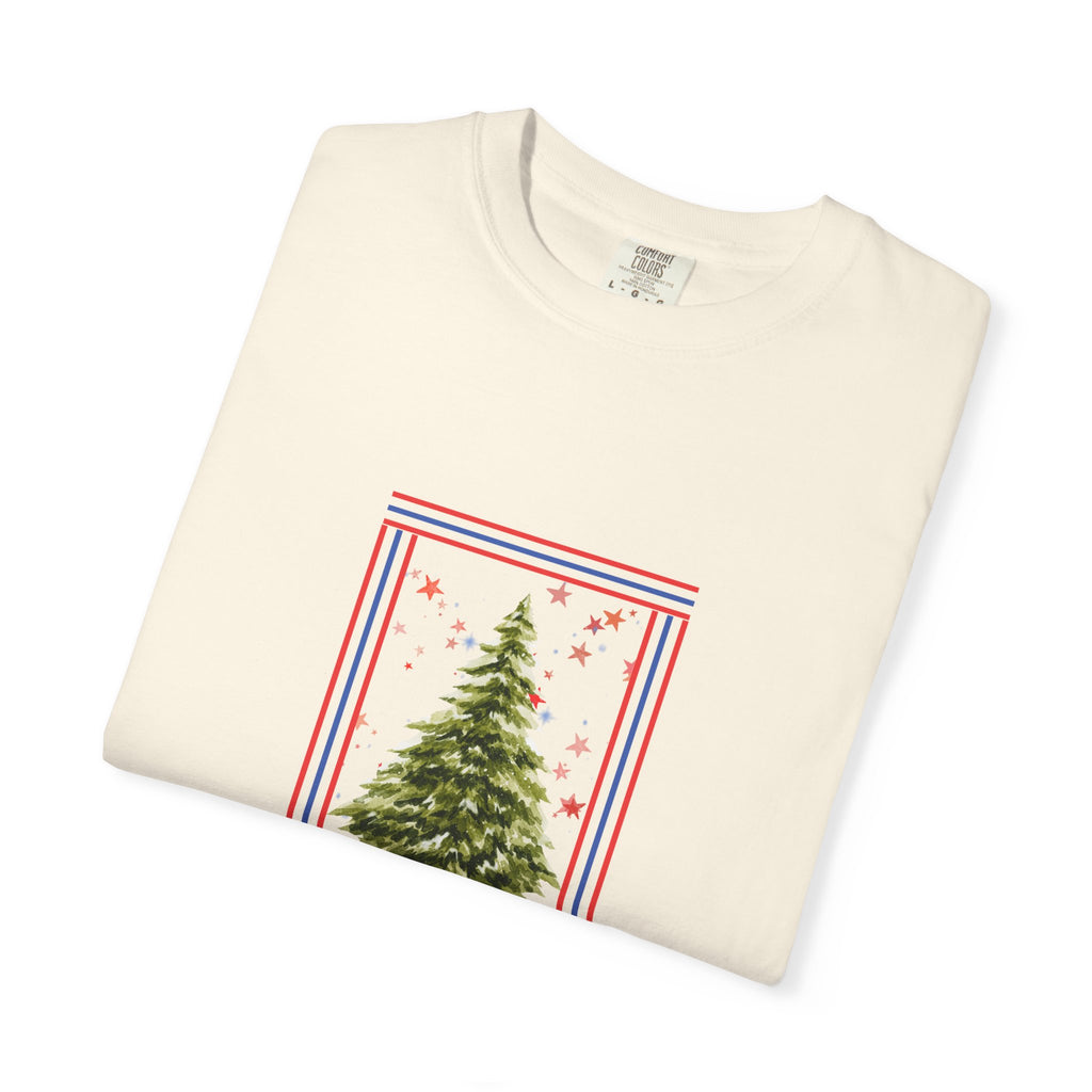 Christmas Tree Graphic T-Shirt | Unisex | 100% Cotton | American Pride Spirit
