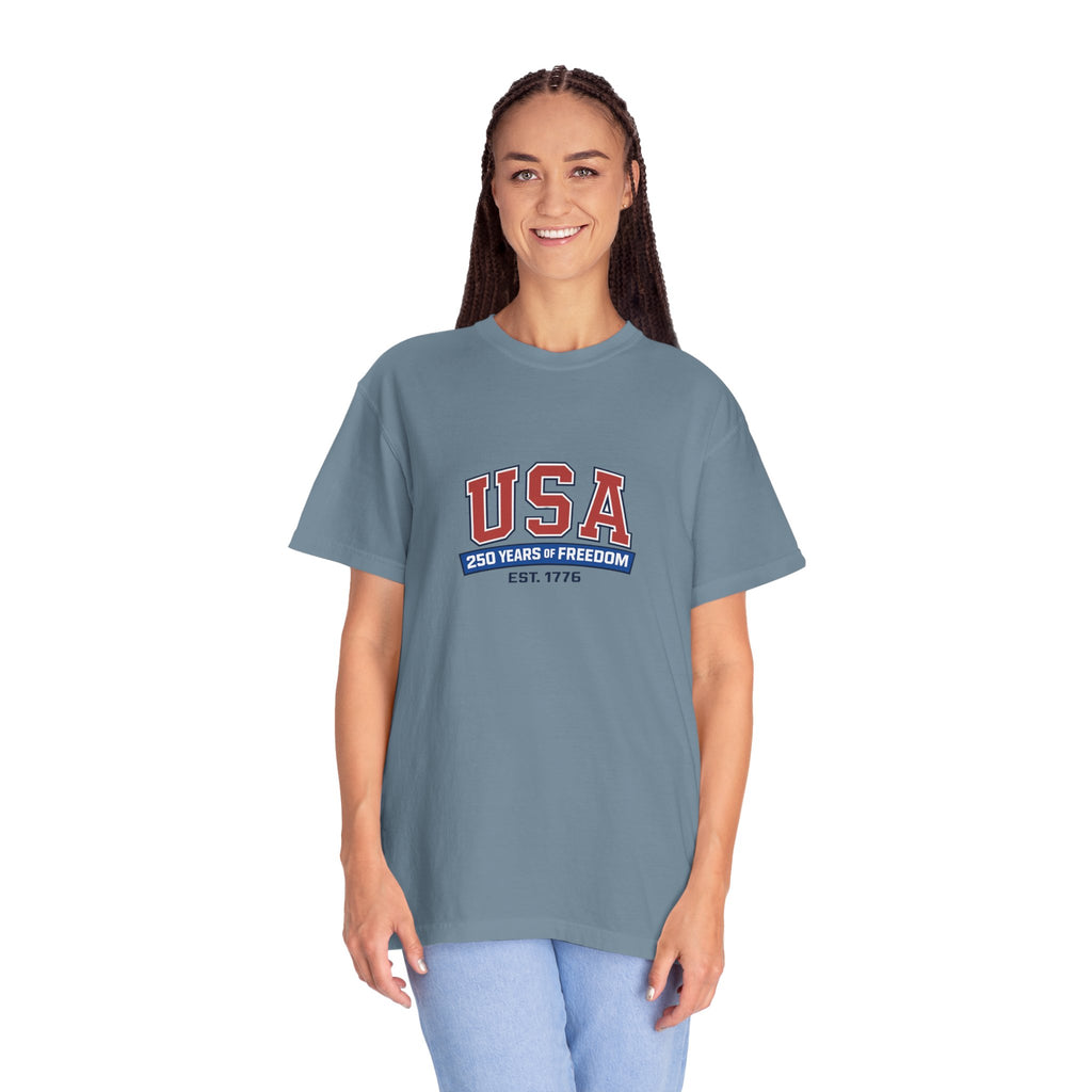 USA 250 Years of Freedom T-Shirt | Unisex | 100% Cotton | American Pride Spirit