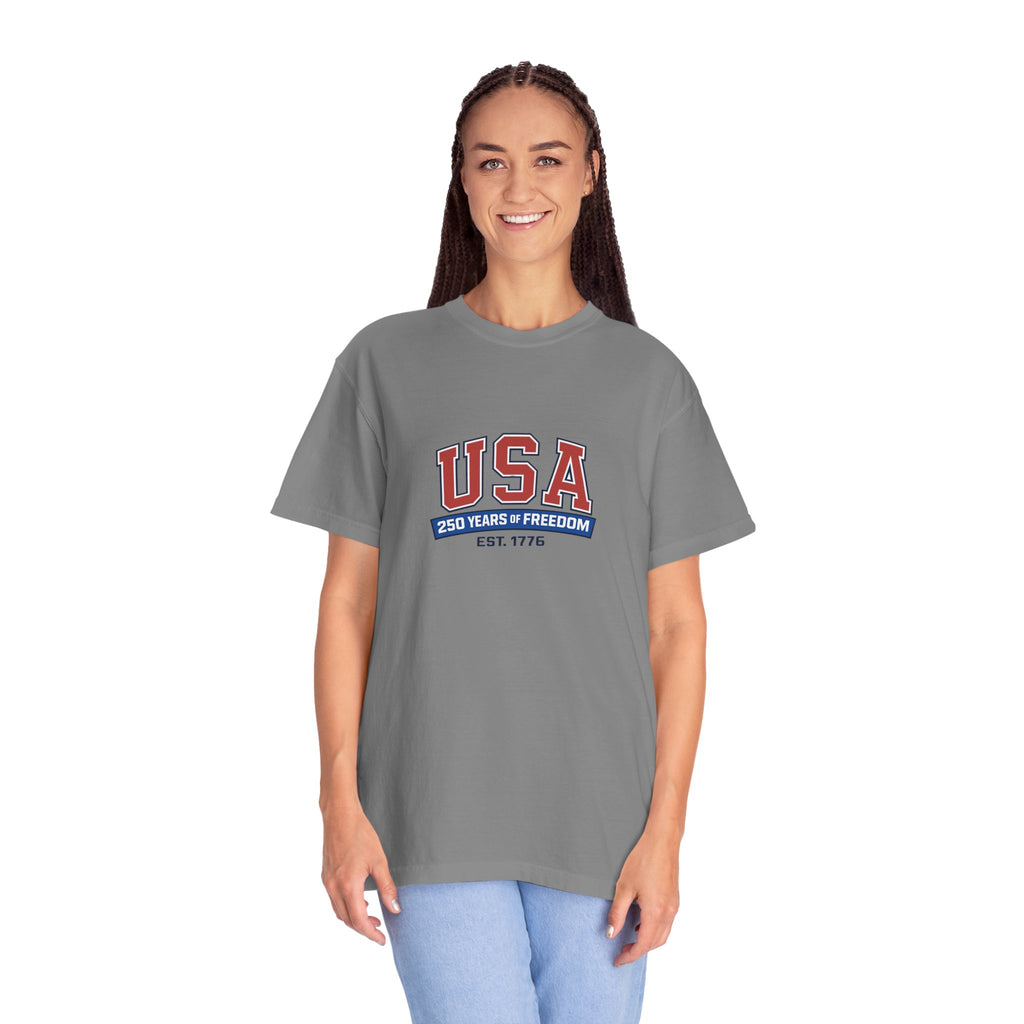 USA 250 Years of Freedom T-Shirt | Unisex | 100% Cotton | American Pride Spirit