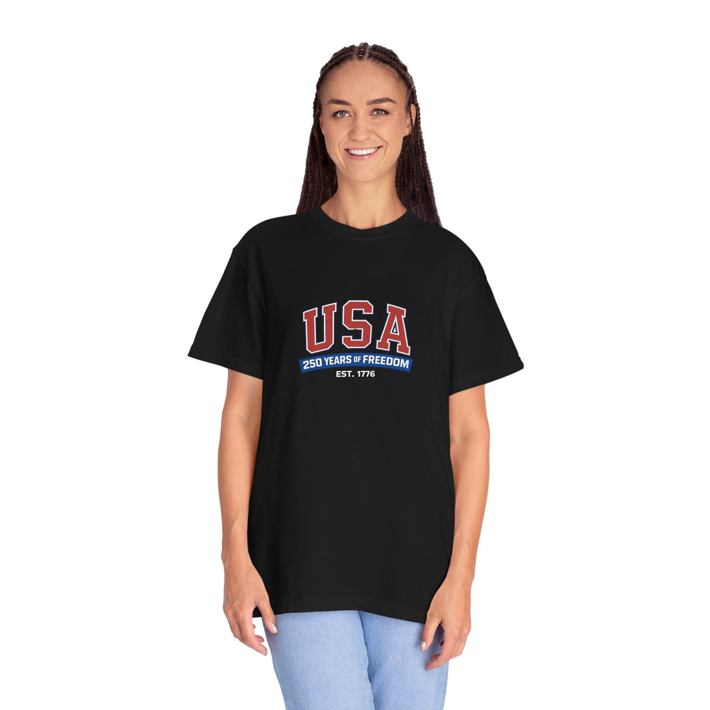 USA 250 Years of Freedom T-Shirt | Unisex | 100% Cotton | American Pride Spirit