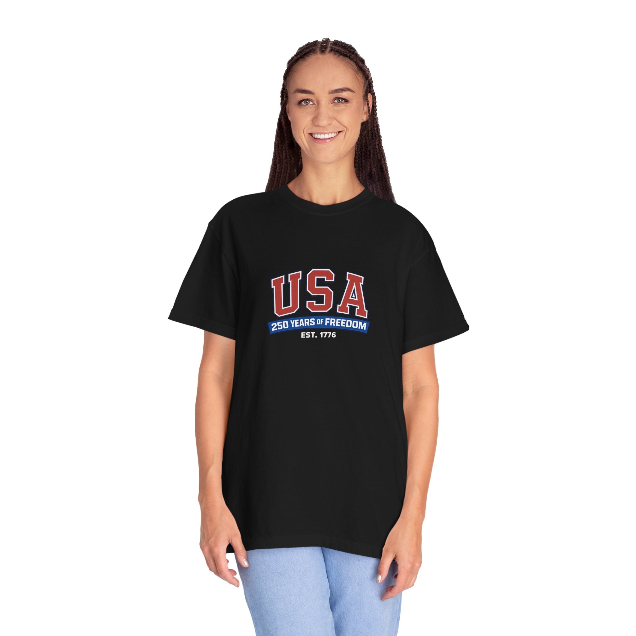 USA 250 Years of Freedom T-Shirt | Unisex | 100% Cotton | American Pride Spirit