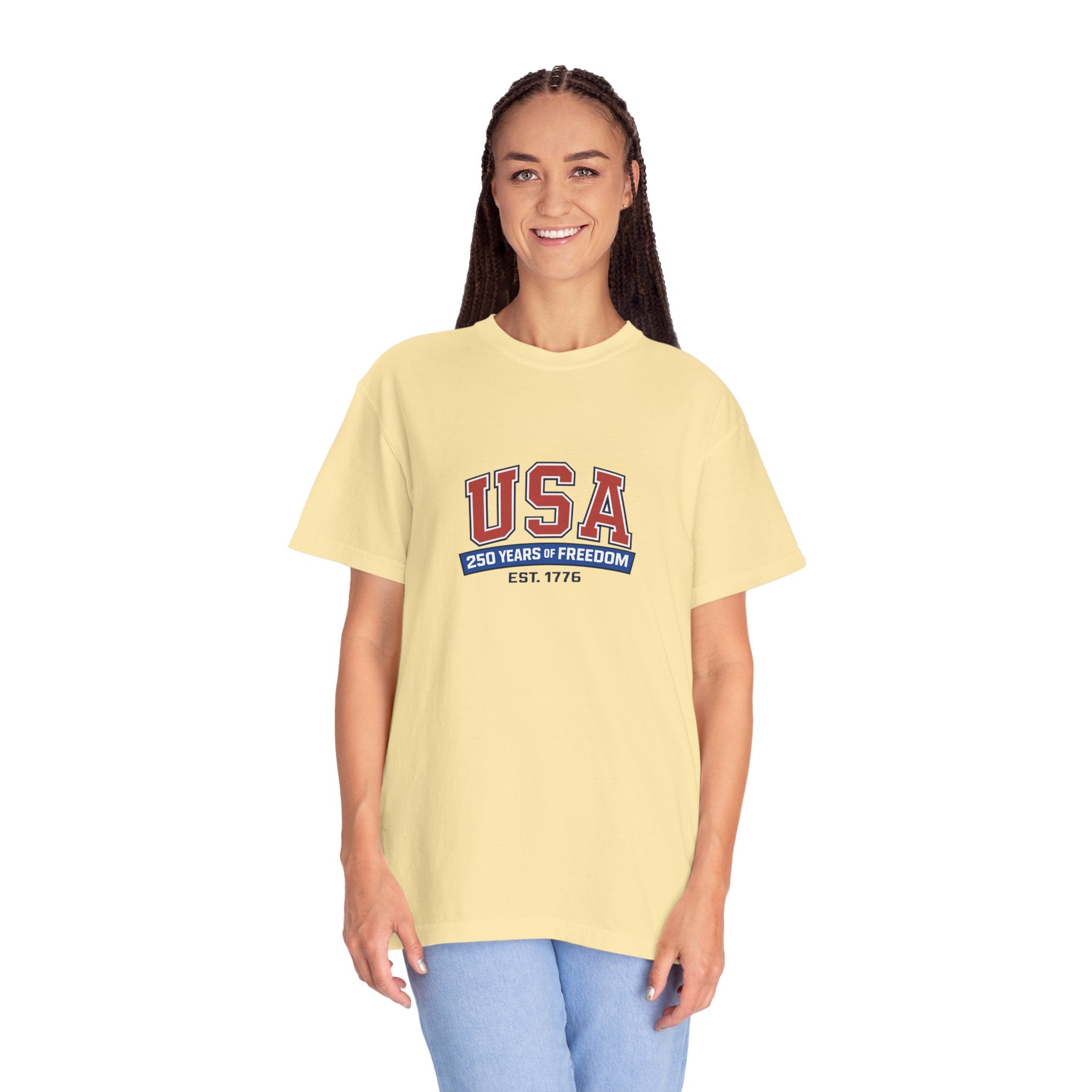USA 250 Years of Freedom T-Shirt | Unisex | 100% Cotton | American Pride Spirit