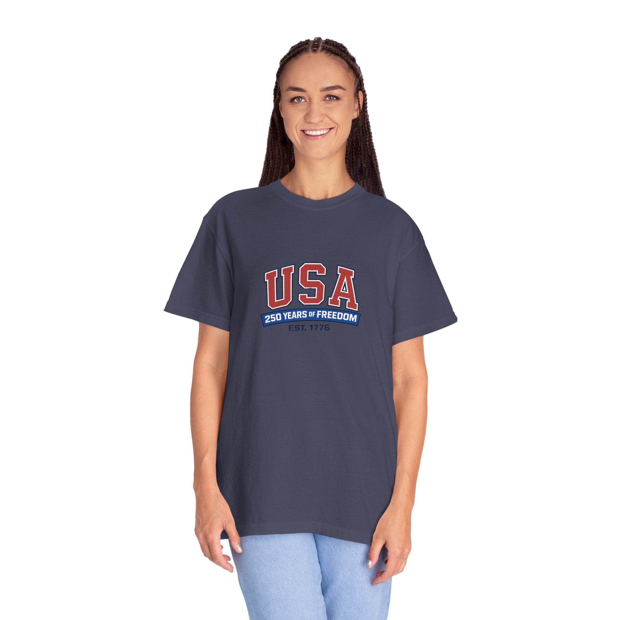 USA 250 Years of Freedom T-Shirt | Unisex | 100% Cotton | American Pride Spirit