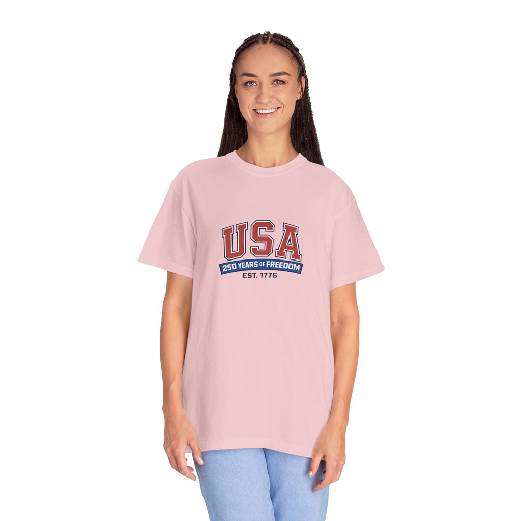 USA 250 Years of Freedom T-Shirt | Unisex | 100% Cotton | American Pride Spirit