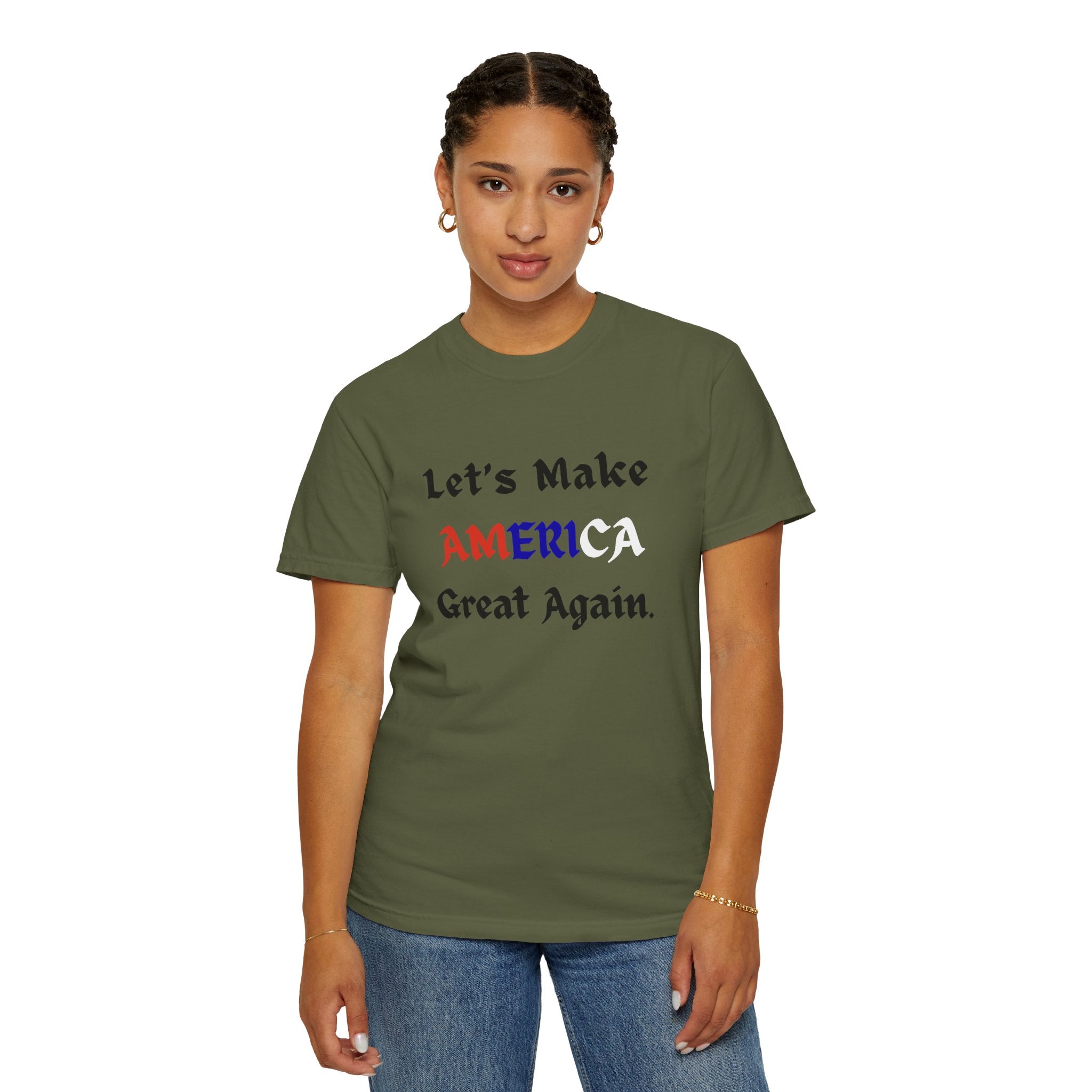 Patriotic American Flag Color T-Shirt | Unisex | 100% Cotton | American Pride Spirit