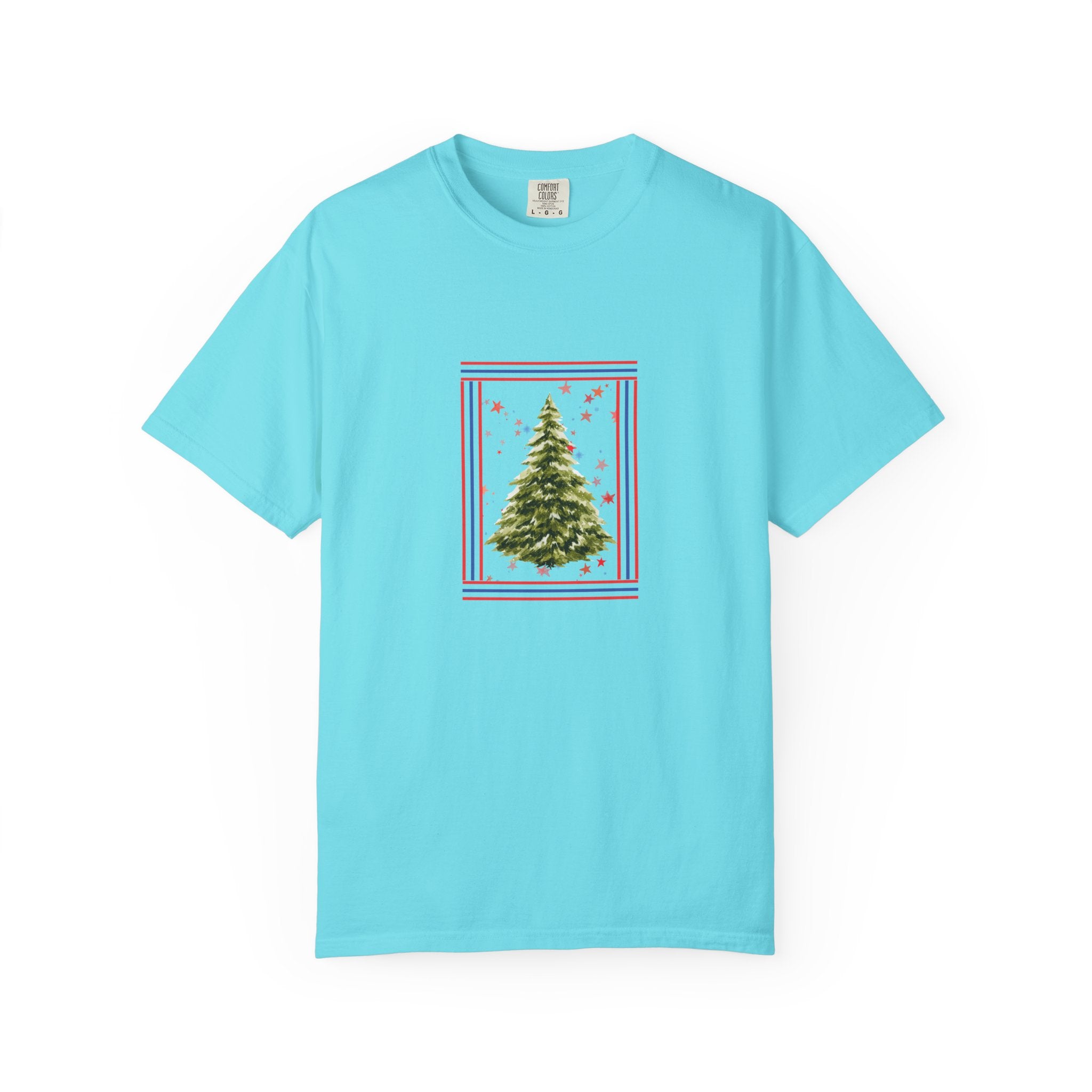 Christmas Tree Graphic T-Shirt | Unisex | 100% Cotton | American Pride Spirit