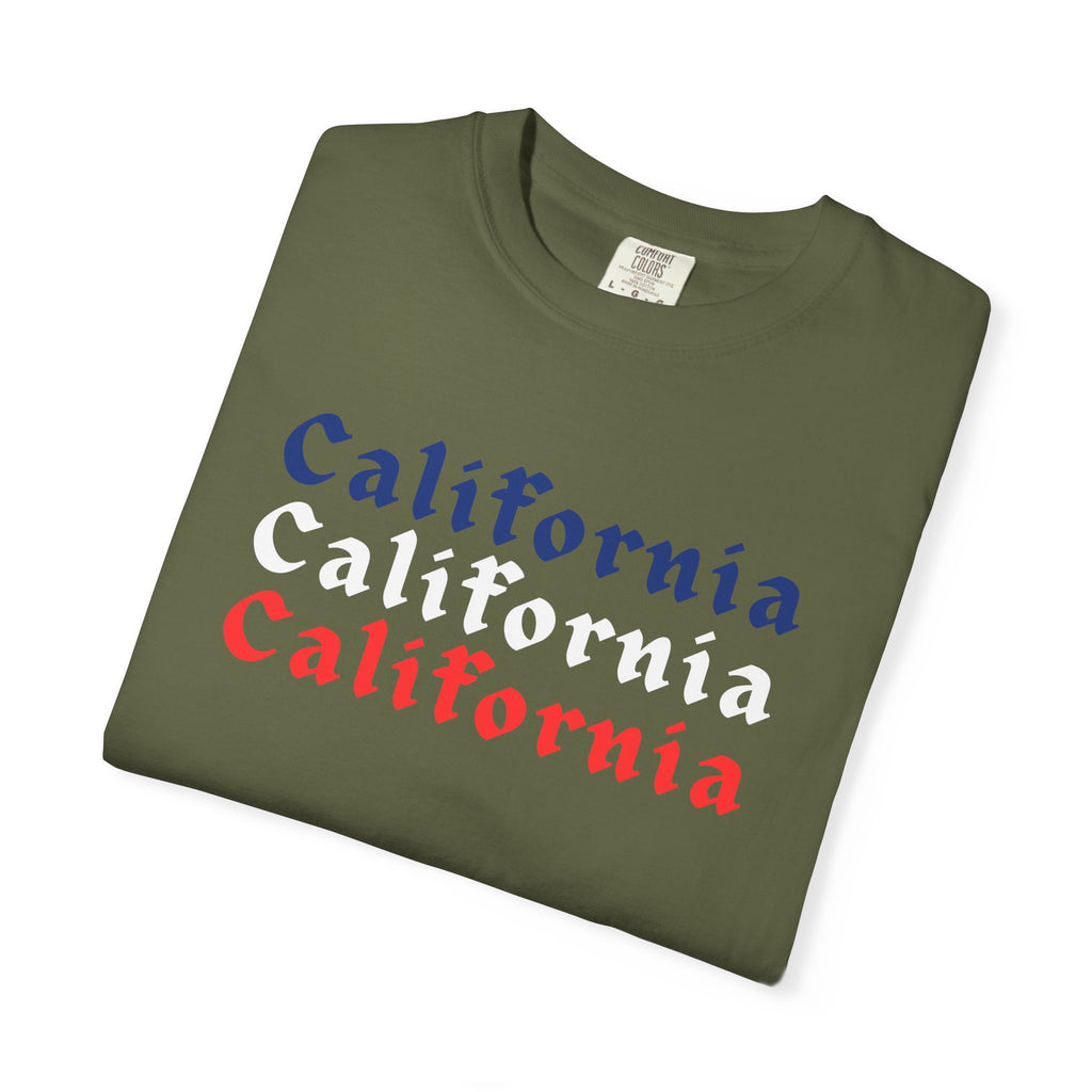 California Patriotic Colors T-Shirt | Unisex | 100% Cotton | American Pride Spirit