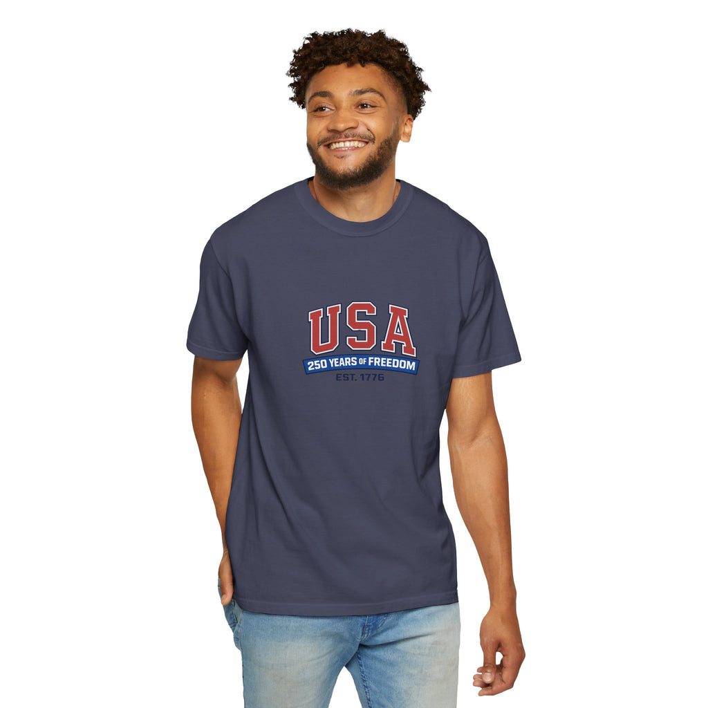 USA 250 Years of Freedom T-Shirt | Unisex | 100% Cotton | American Pride Spirit