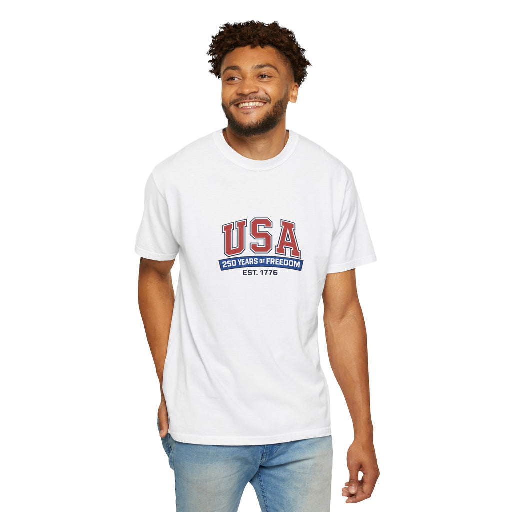 USA 250 Years of Freedom T-Shirt | Unisex | 100% Cotton | American Pride Spirit
