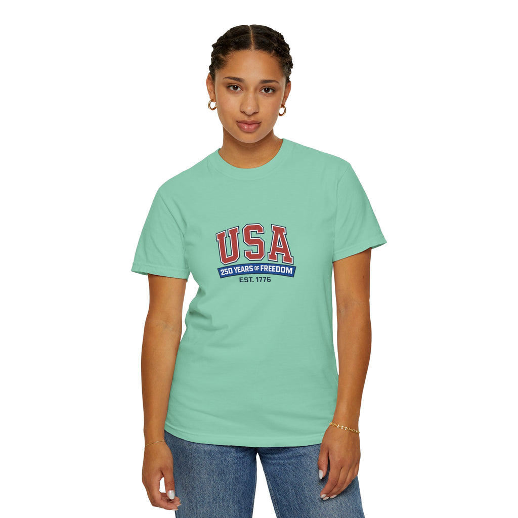 USA 250 Years of Freedom T-Shirt | Unisex | 100% Cotton | American Pride Spirit
