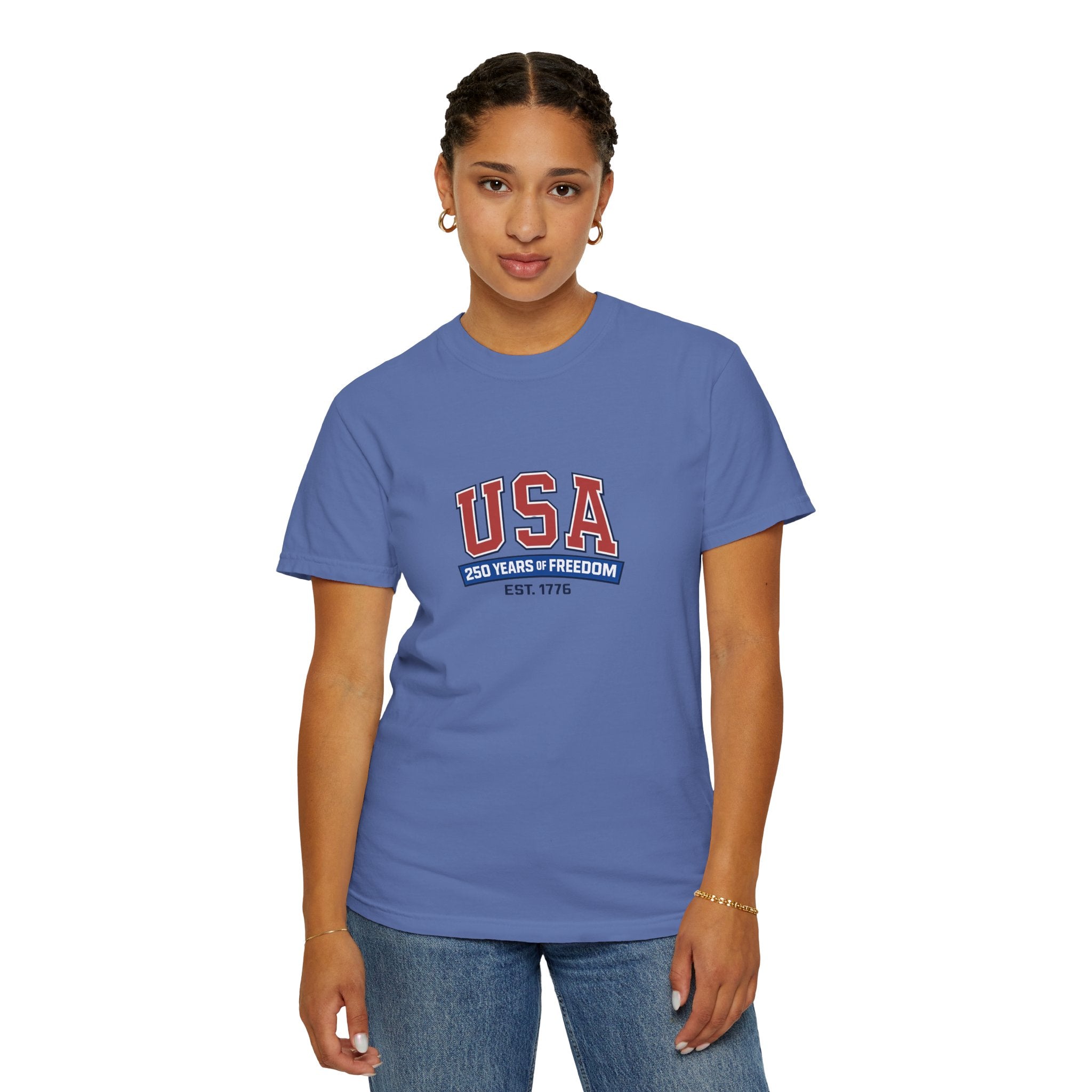 USA 250 Years of Freedom T-Shirt | Unisex | 100% Cotton | American Pride Spirit