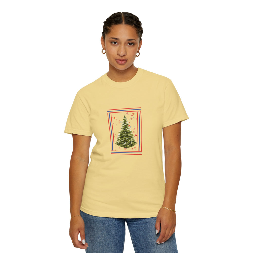 Christmas Tree Graphic T-Shirt | Unisex | 100% Cotton | American Pride Spirit