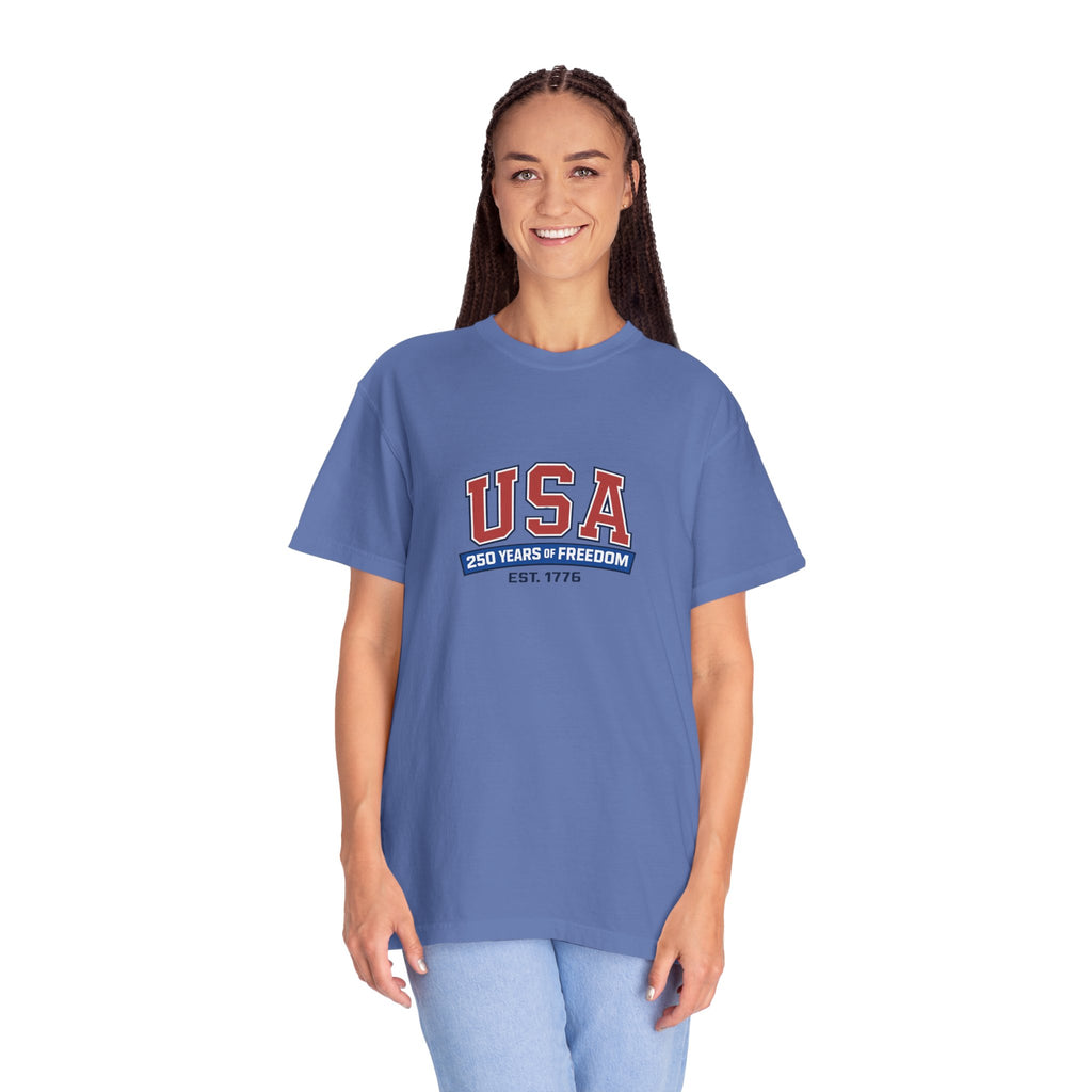 USA 250 Years of Freedom T-Shirt | Unisex | 100% Cotton | American Pride Spirit