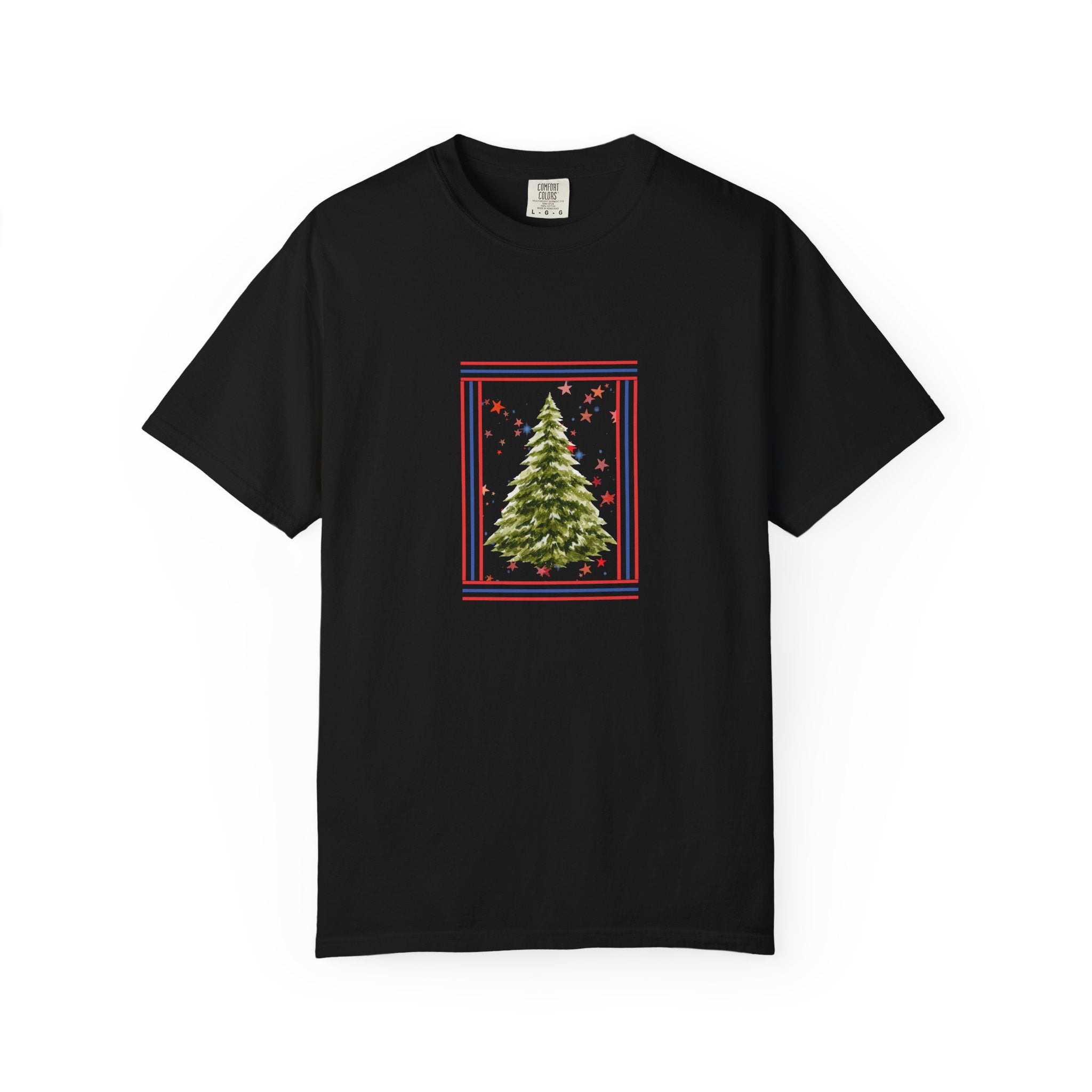 Christmas Tree Graphic T-Shirt | Unisex | 100% Cotton | American Pride Spirit