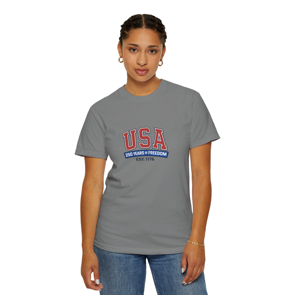 USA 250 Years of Freedom T-Shirt | Unisex | 100% Cotton | American Pride Spirit