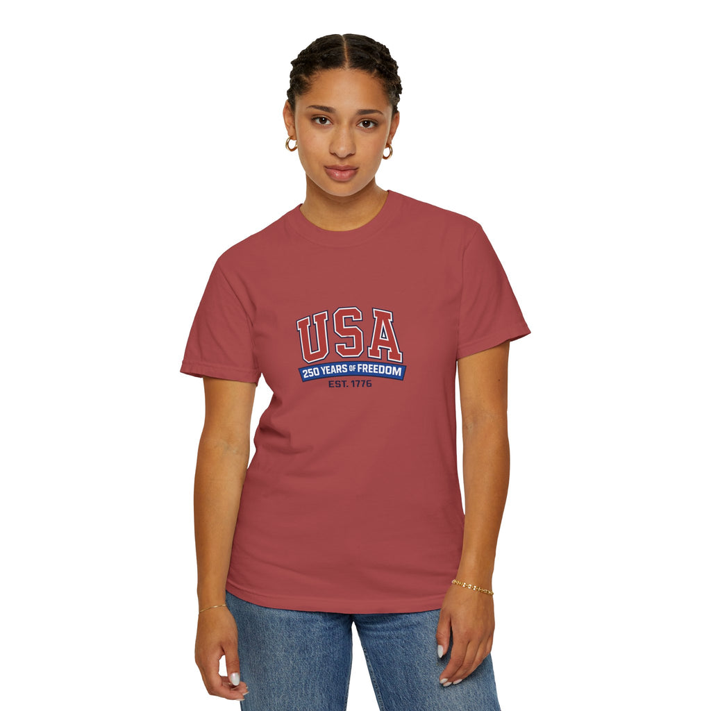 USA 250 Years of Freedom T-Shirt | Unisex | 100% Cotton | American Pride Spirit
