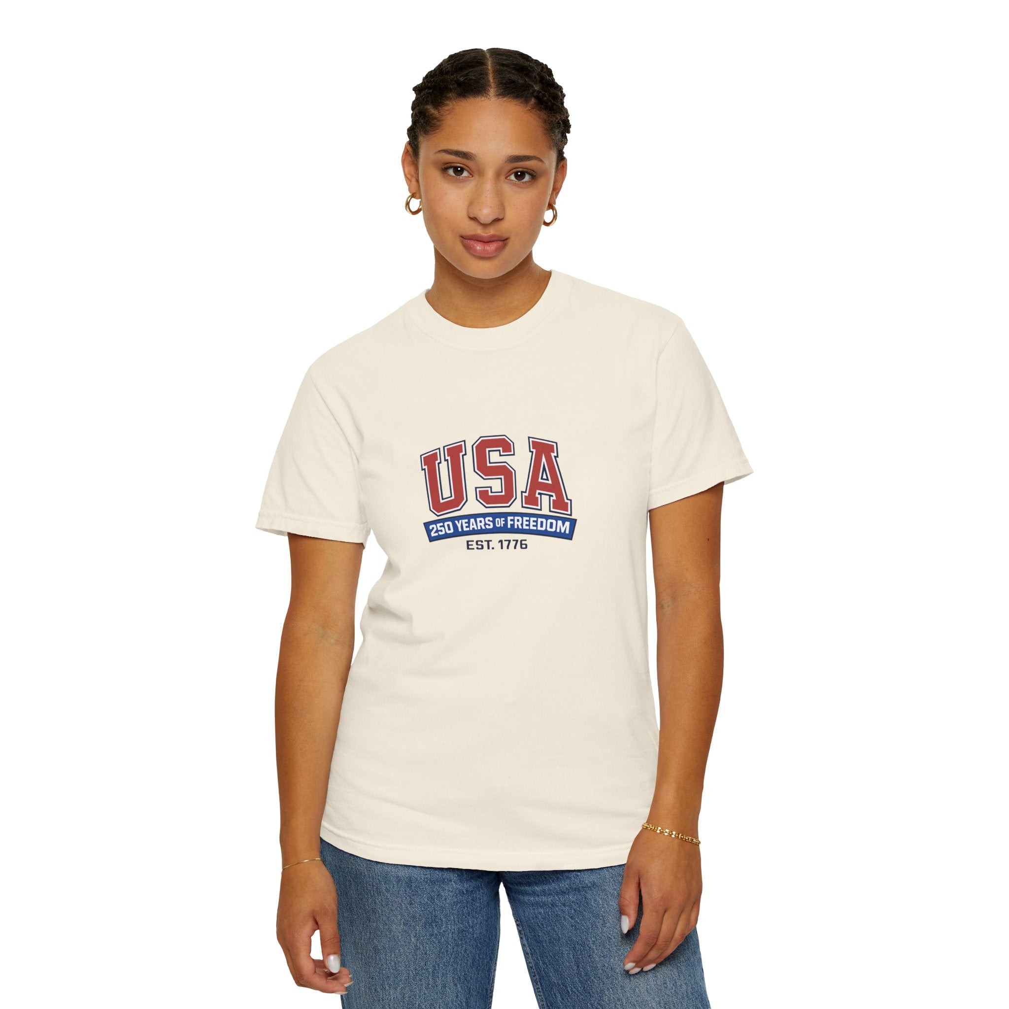 USA 250 Years of Freedom T-Shirt | Unisex | 100% Cotton | American Pride Spirit