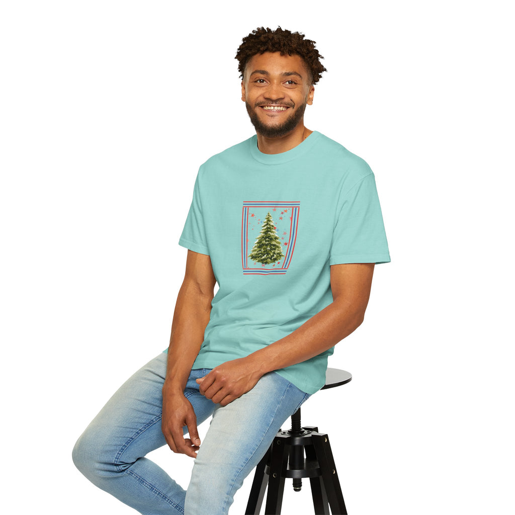 Christmas Tree Graphic T-Shirt | Unisex | 100% Cotton | American Pride Spirit