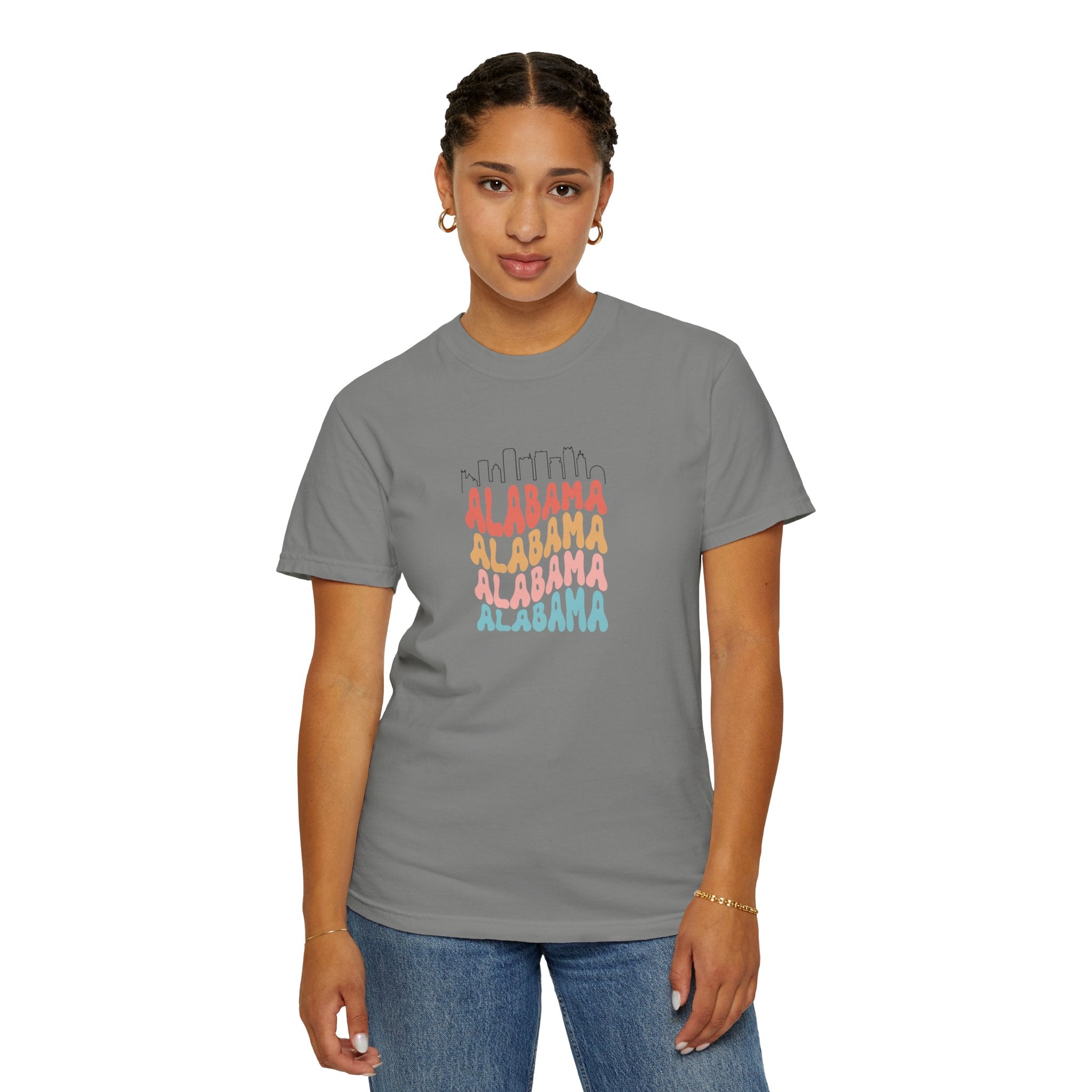 Alabama Designer Skyline T-Shirt | Unisex  | 100% Cotton | American Pride Spirit