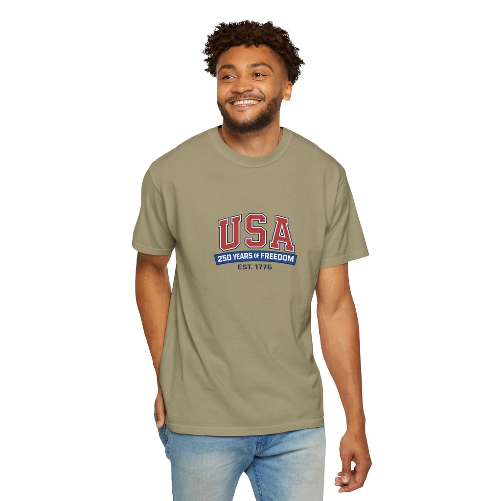 USA 250 Years of Freedom T-Shirt | Unisex | 100% Cotton | American Pride Spirit