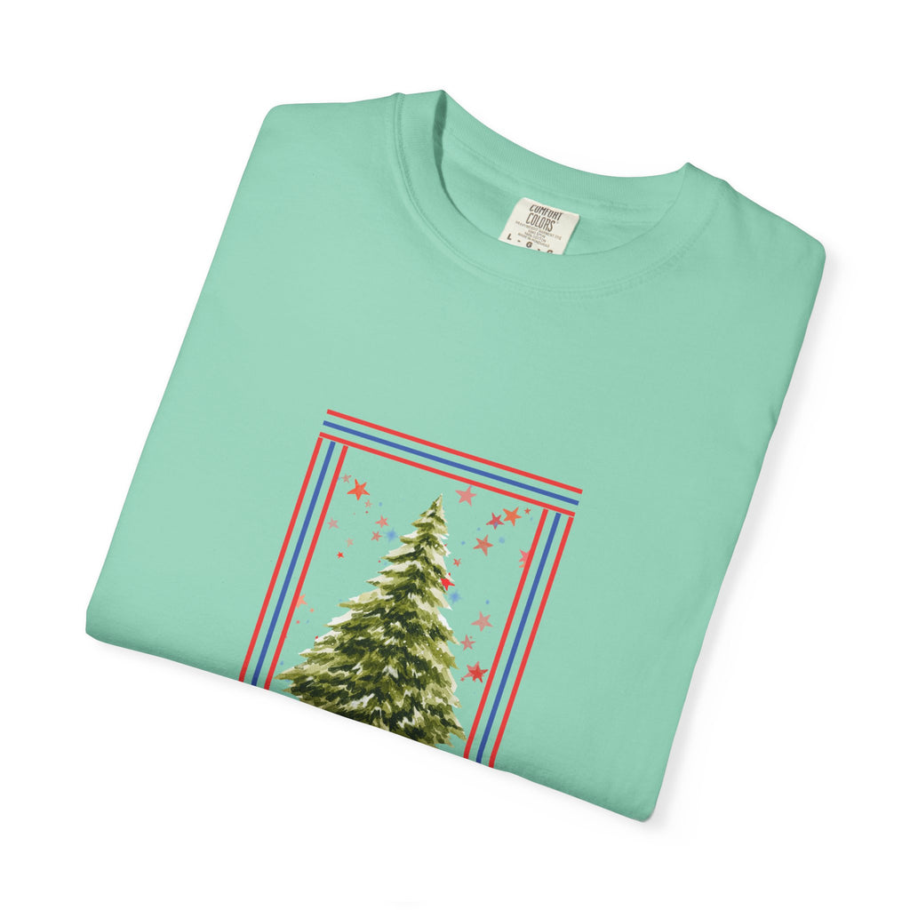 Christmas Tree Graphic T-Shirt | Unisex | 100% Cotton | American Pride Spirit