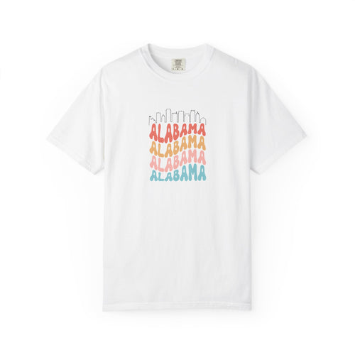 Alabama Designer Skyline T-Shirt | Unisex  | 100% Cotton | American Pride Spirit
