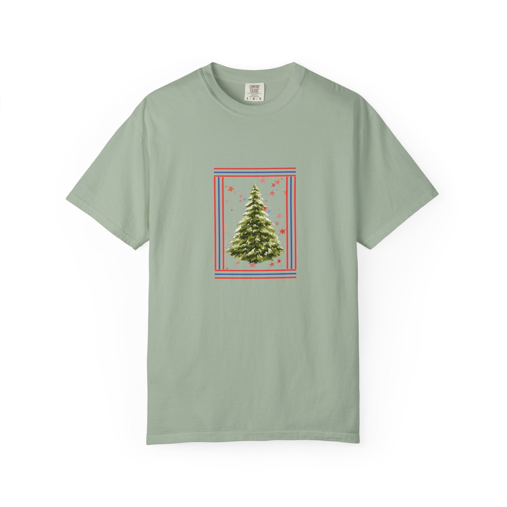 Christmas Tree Graphic T-Shirt | Unisex | 100% Cotton | American Pride Spirit