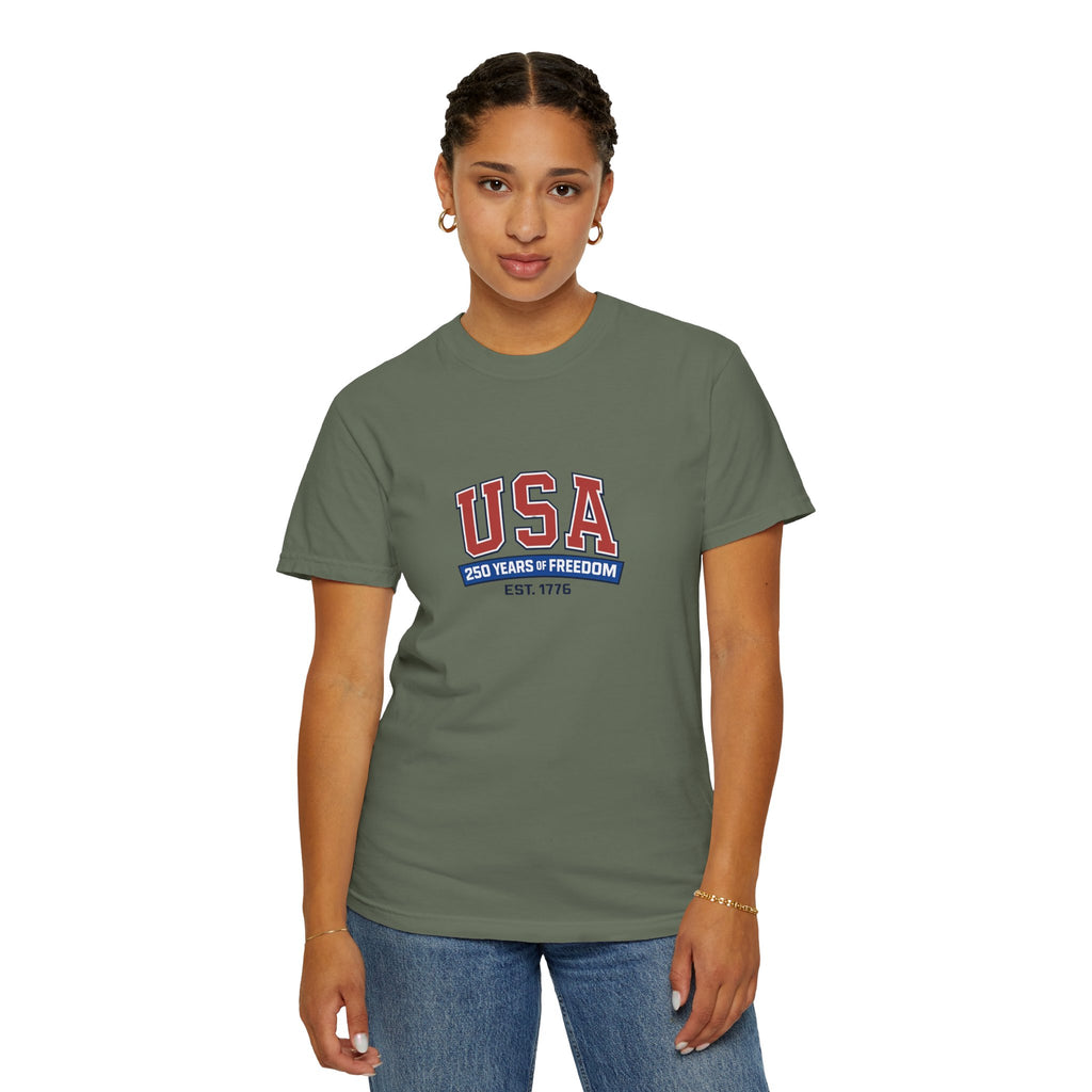 USA 250 Years of Freedom T-Shirt | Unisex | 100% Cotton | American Pride Spirit