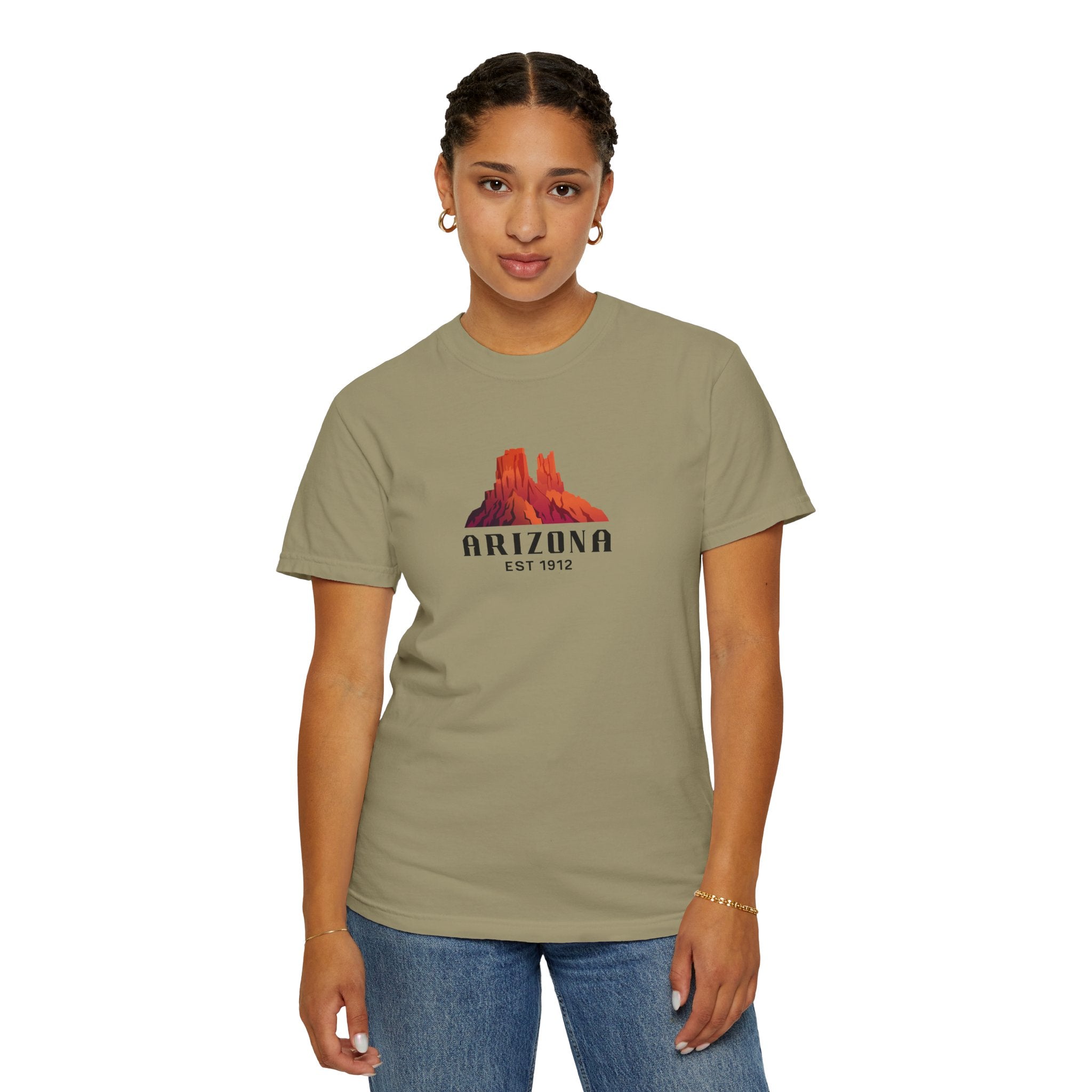Khaki - T-Shirt - 100% Cotton - Unisex