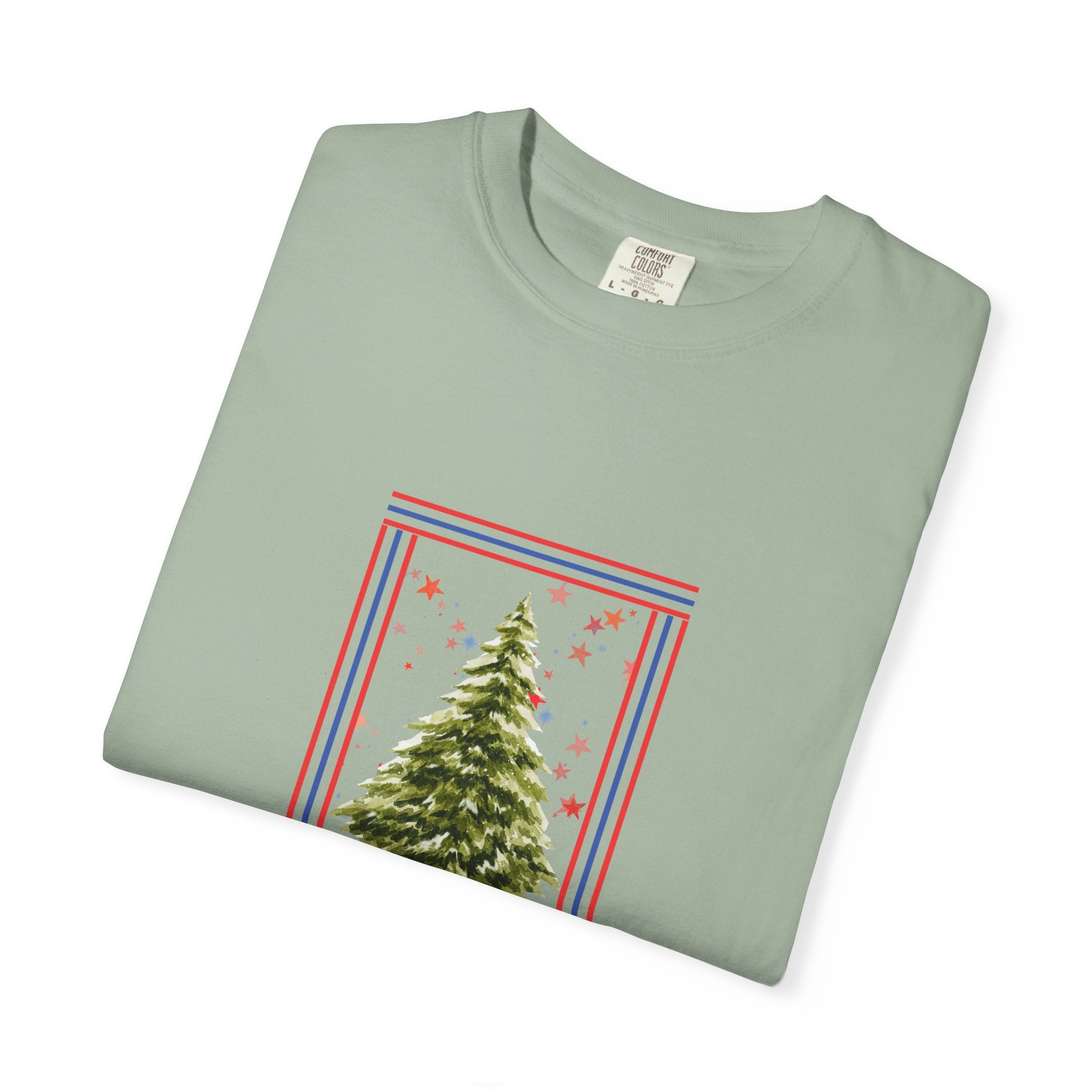 Christmas Tree Graphic T-Shirt | Unisex | 100% Cotton | American Pride Spirit