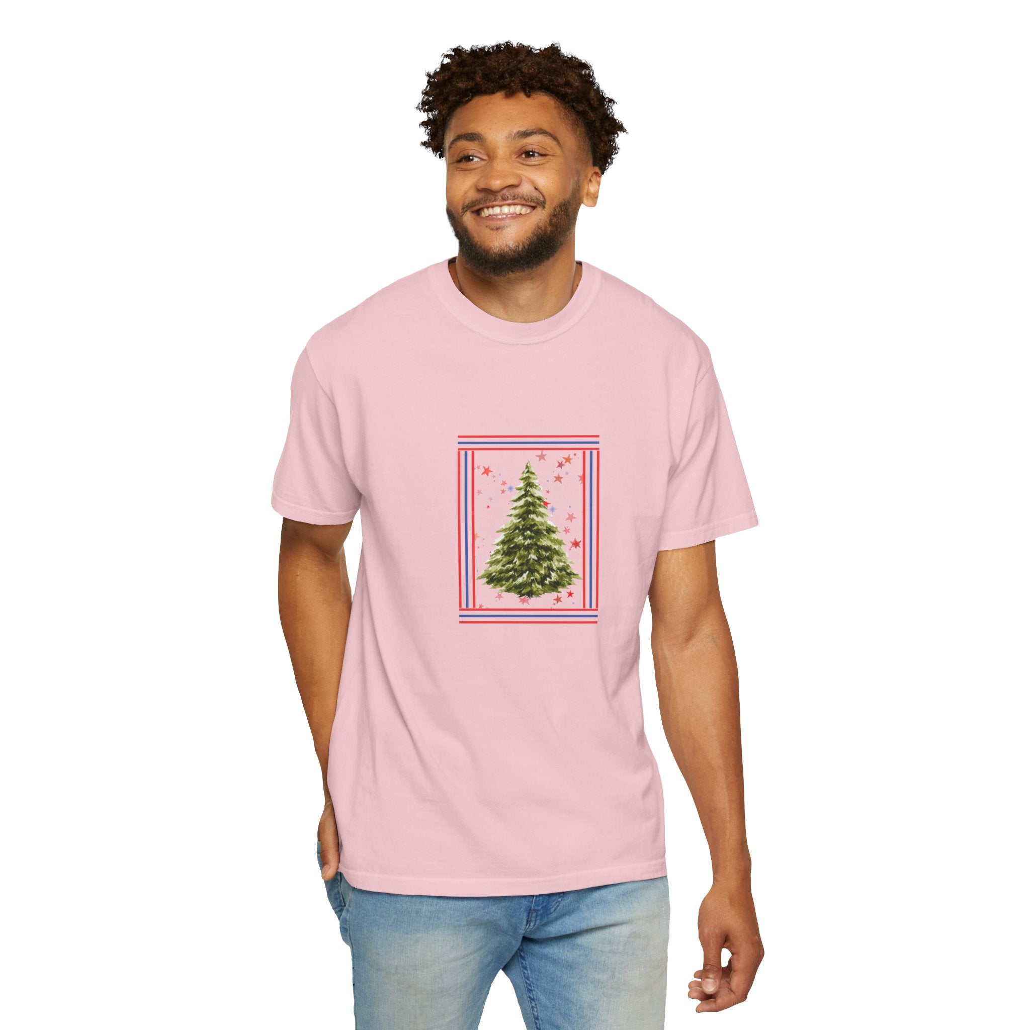 Christmas Tree Graphic T-Shirt | Unisex | 100% Cotton | American Pride Spirit