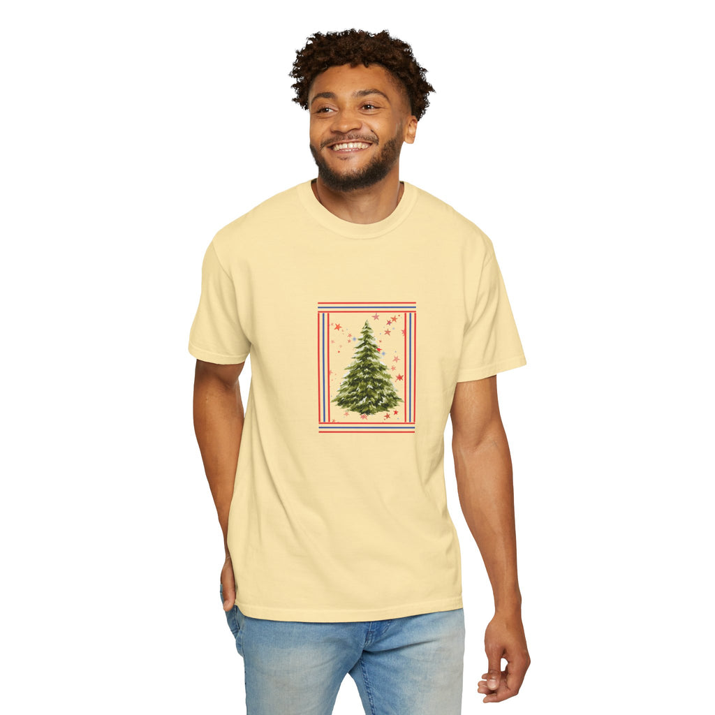 Christmas Tree Graphic T-Shirt | Unisex | 100% Cotton | American Pride Spirit