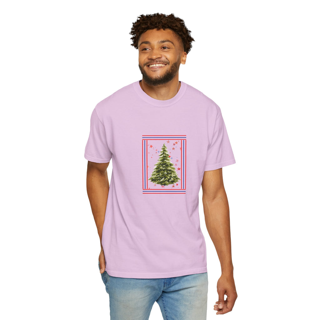 Christmas Tree Graphic T-Shirt | Unisex | 100% Cotton | American Pride Spirit