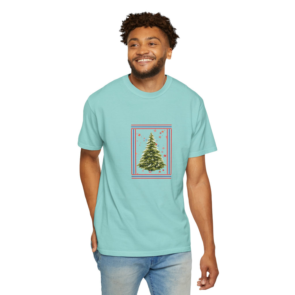 Christmas Tree Graphic T-Shirt | Unisex | 100% Cotton | American Pride Spirit
