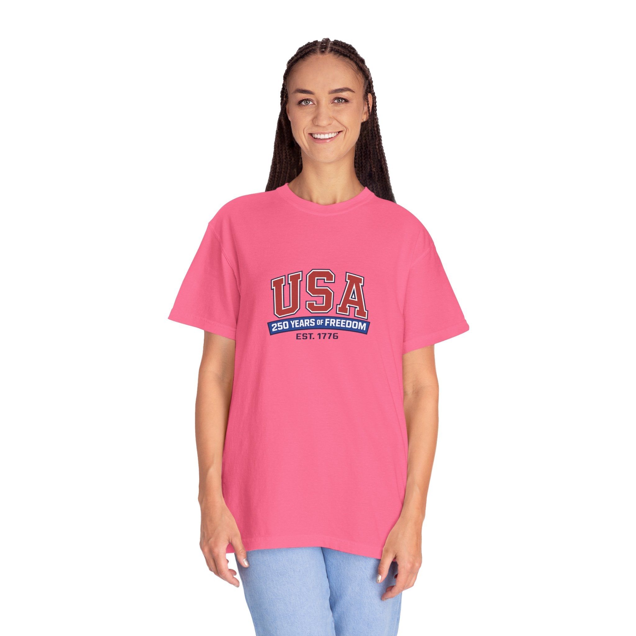 USA 250 Years of Freedom T-Shirt | Unisex | 100% Cotton | American Pride Spirit