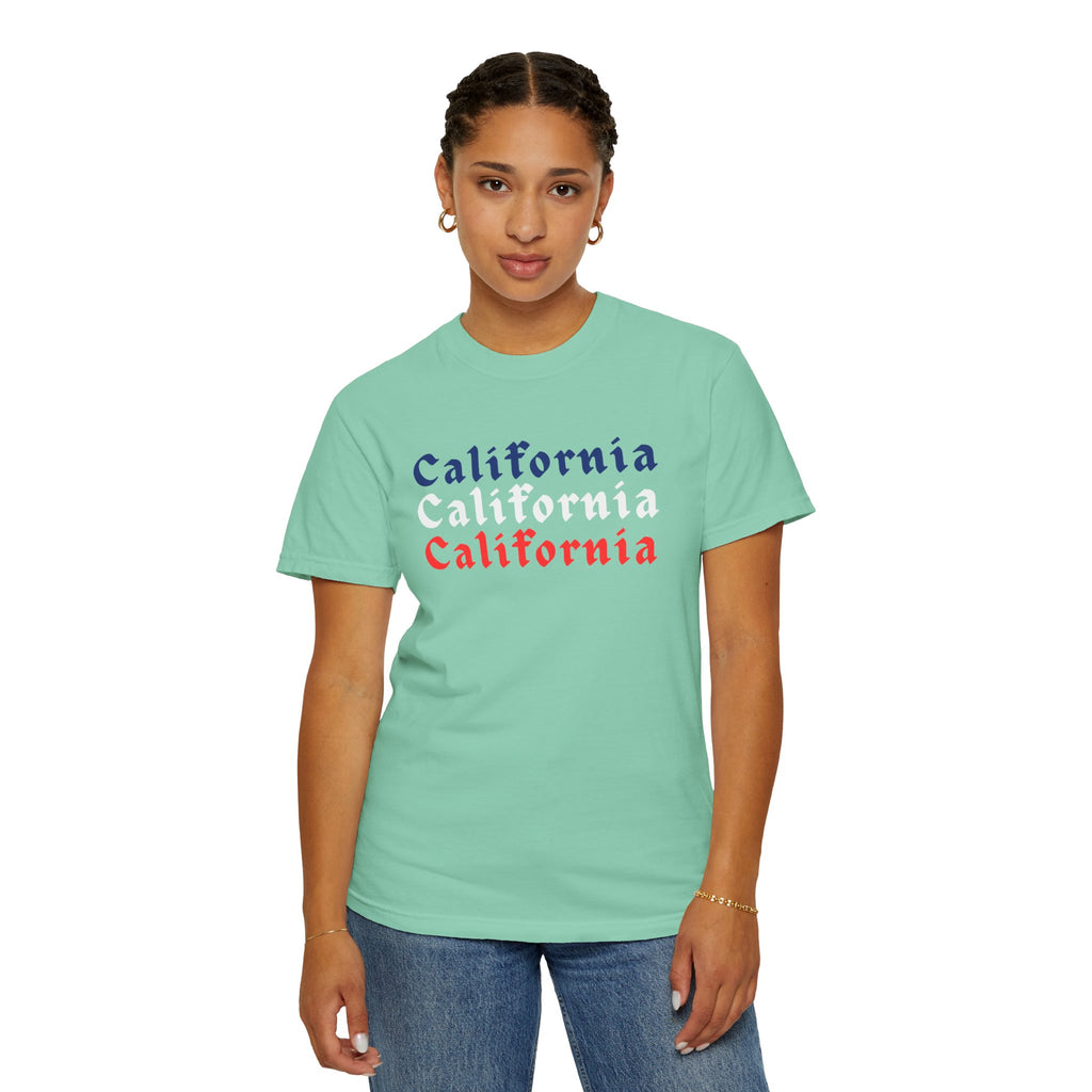 California Patriotic Colors T-Shirt | Unisex | 100% Cotton | American Pride Spirit
