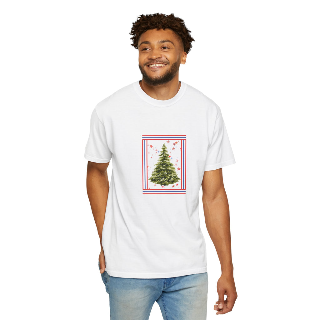 Christmas Tree Graphic T-Shirt | Unisex | 100% Cotton | American Pride Spirit