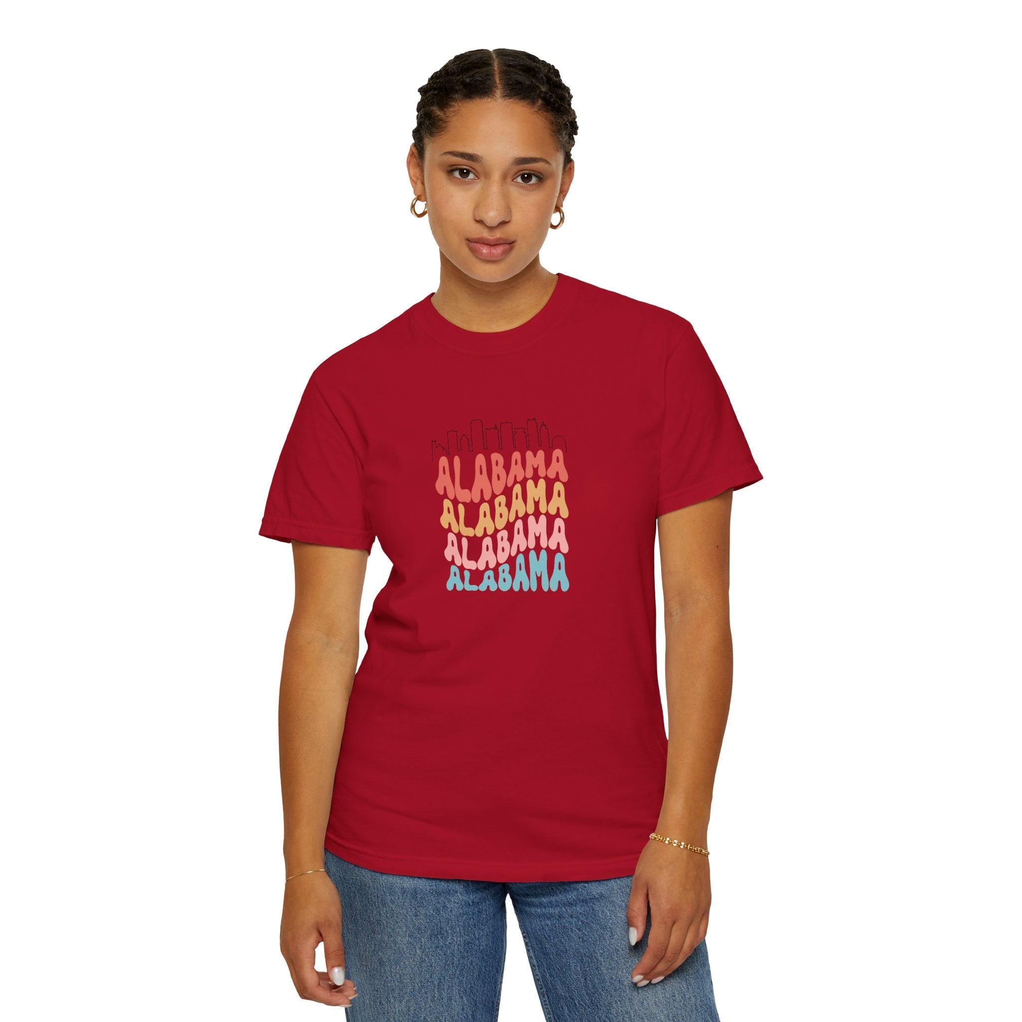 Alabama Designer Skyline T-Shirt | Unisex  | 100% Cotton | American Pride Spirit