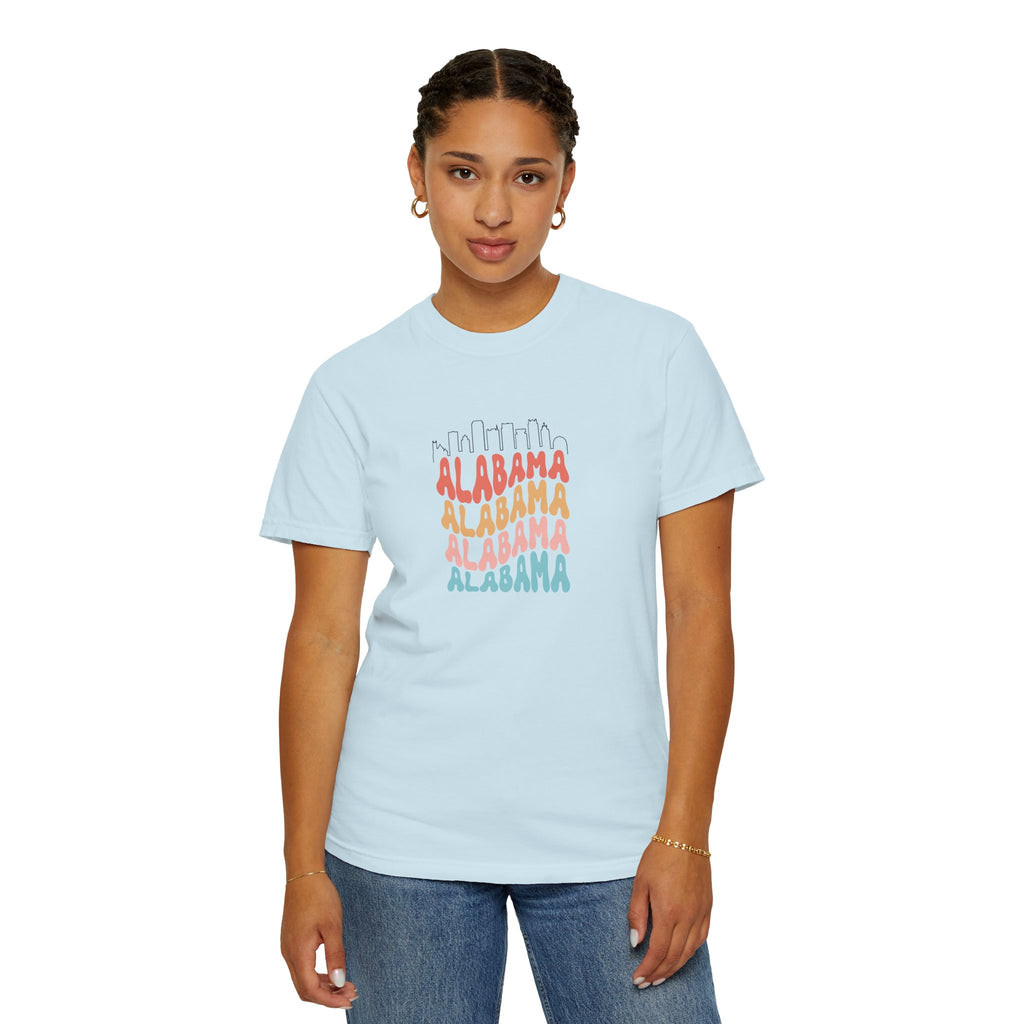 Alabama Designer Skyline T-Shirt | Unisex  | 100% Cotton | American Pride Spirit