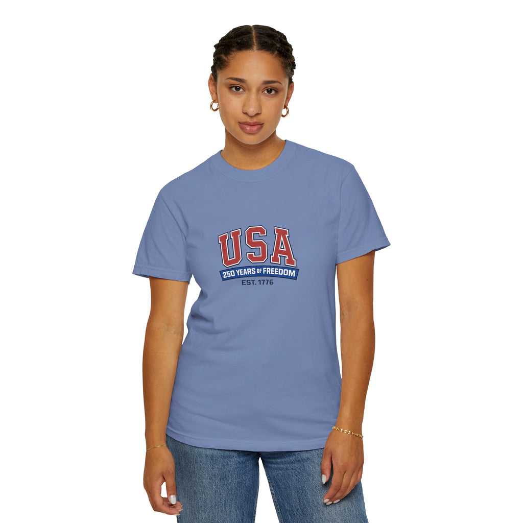 USA 250 Years of Freedom T-Shirt | Unisex | 100% Cotton | American Pride Spirit