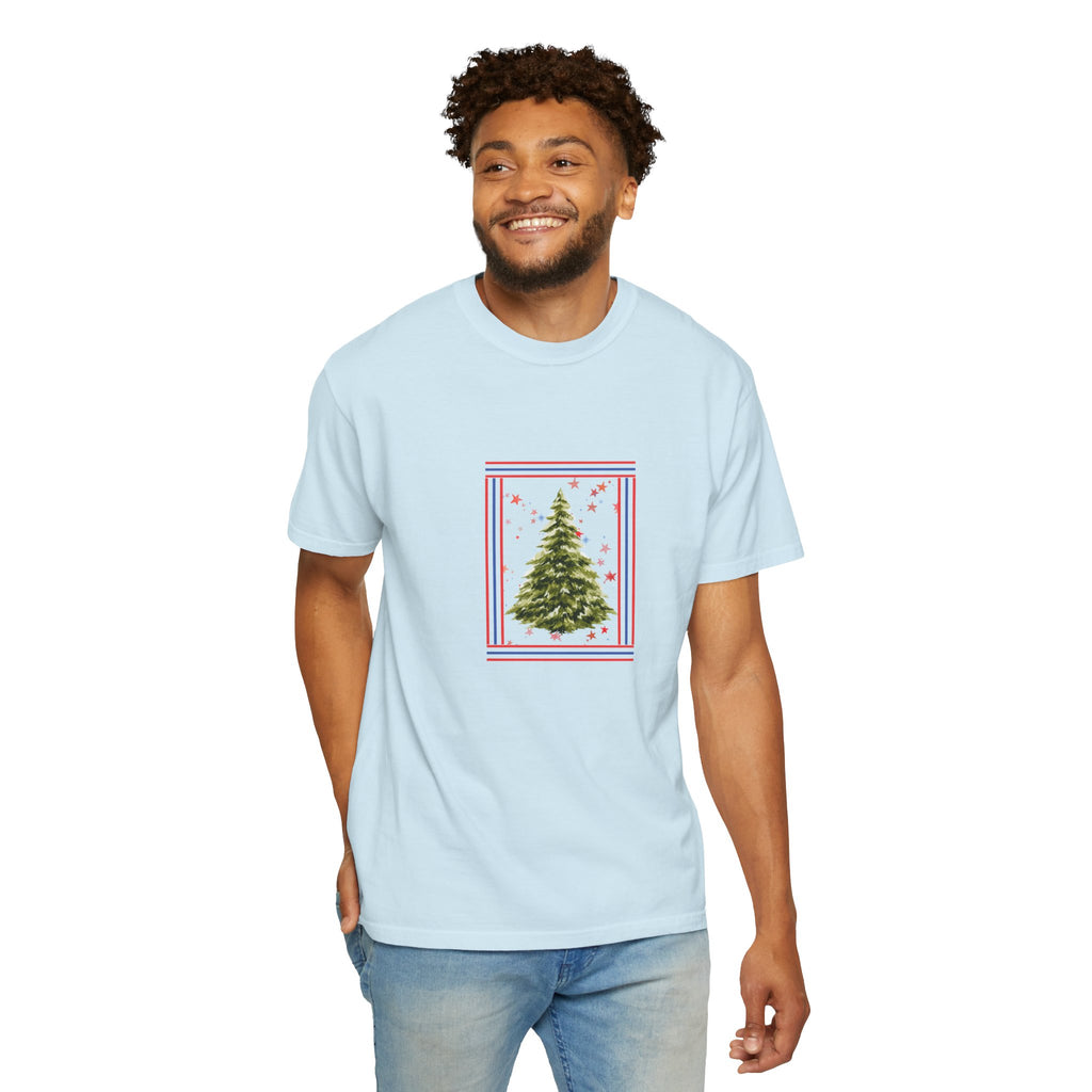 Christmas Tree Graphic T-Shirt | Unisex | 100% Cotton | American Pride Spirit