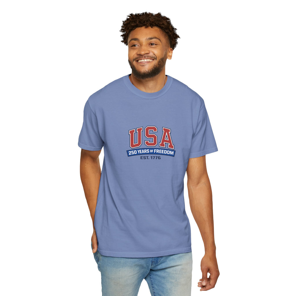 USA 250 Years of Freedom T-Shirt | Unisex | 100% Cotton | American Pride Spirit