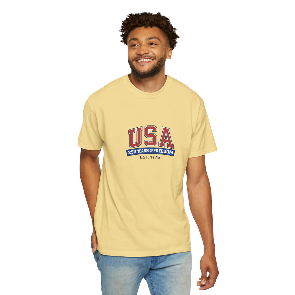 USA 250 Years of Freedom T-Shirt | Unisex | 100% Cotton | American Pride Spirit