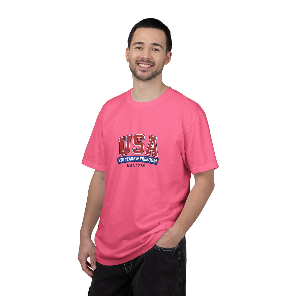 USA 250 Years of Freedom T-Shirt | Unisex | 100% Cotton | American Pride Spirit