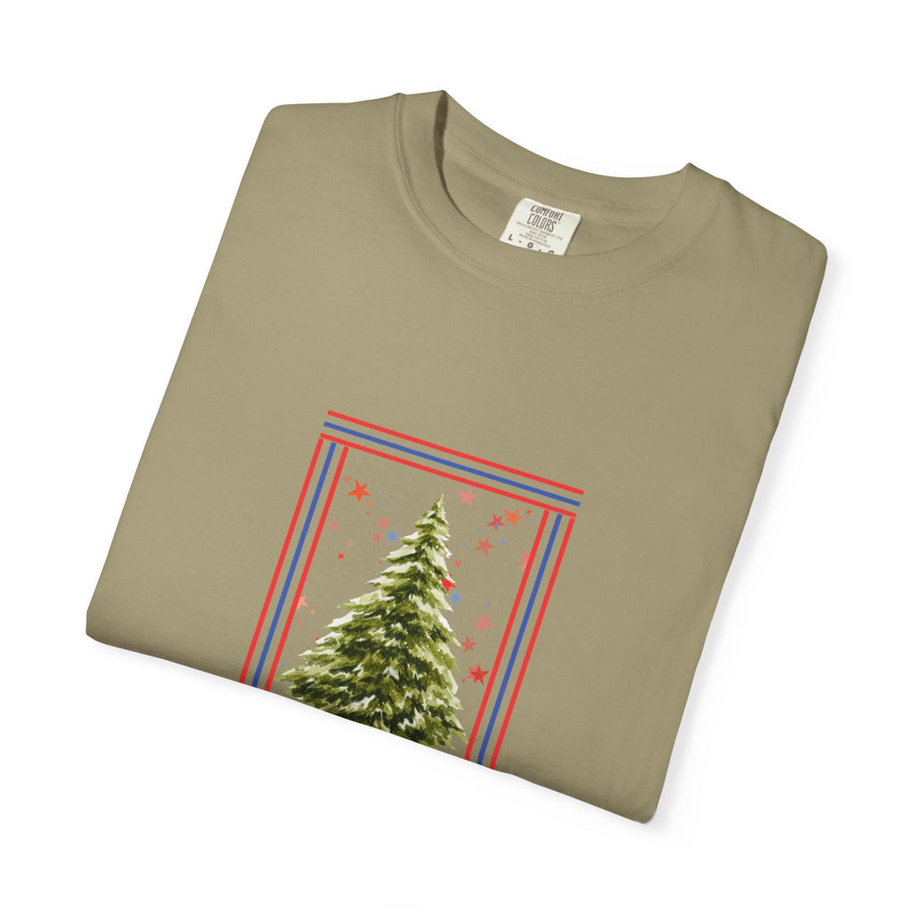 Christmas Tree Graphic T-Shirt | Unisex | 100% Cotton | American Pride Spirit