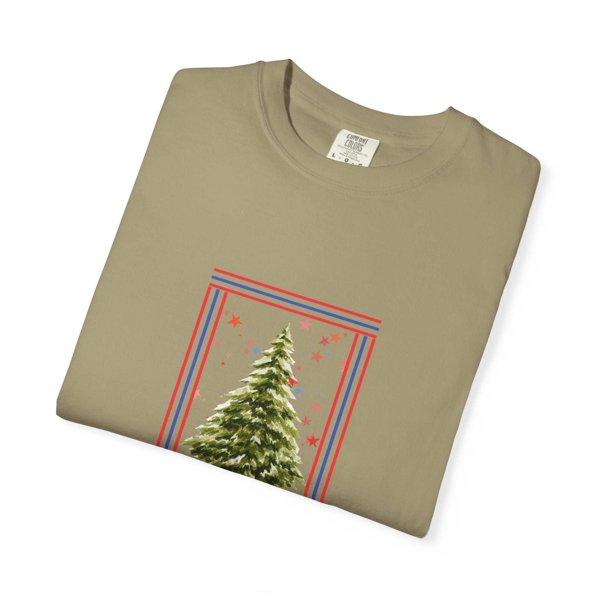 Christmas Tree Graphic T-Shirt | Unisex | 100% Cotton | American Pride Spirit