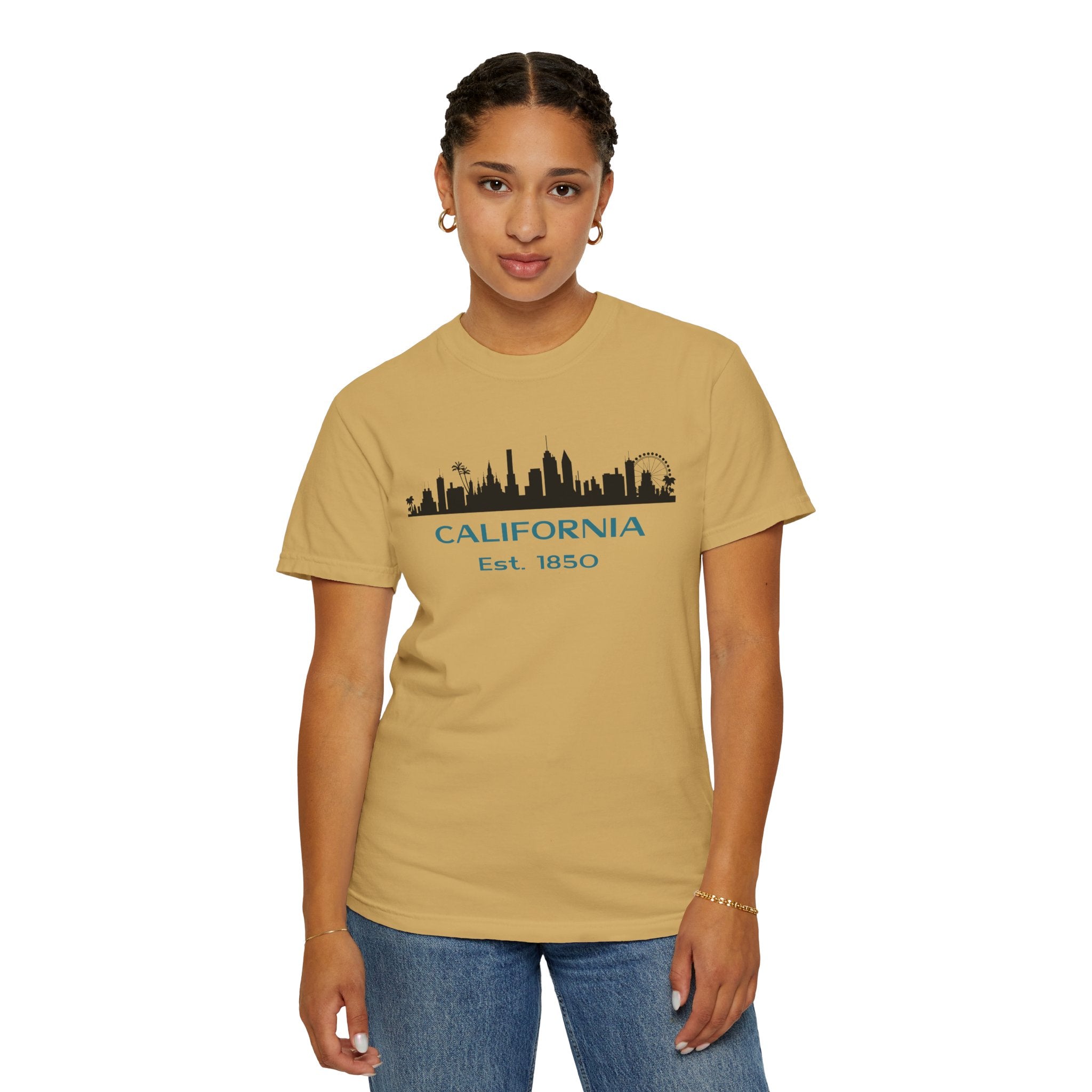 California Skyline T-shirt | Unisex | 100% Cotton | American Pride Spirit